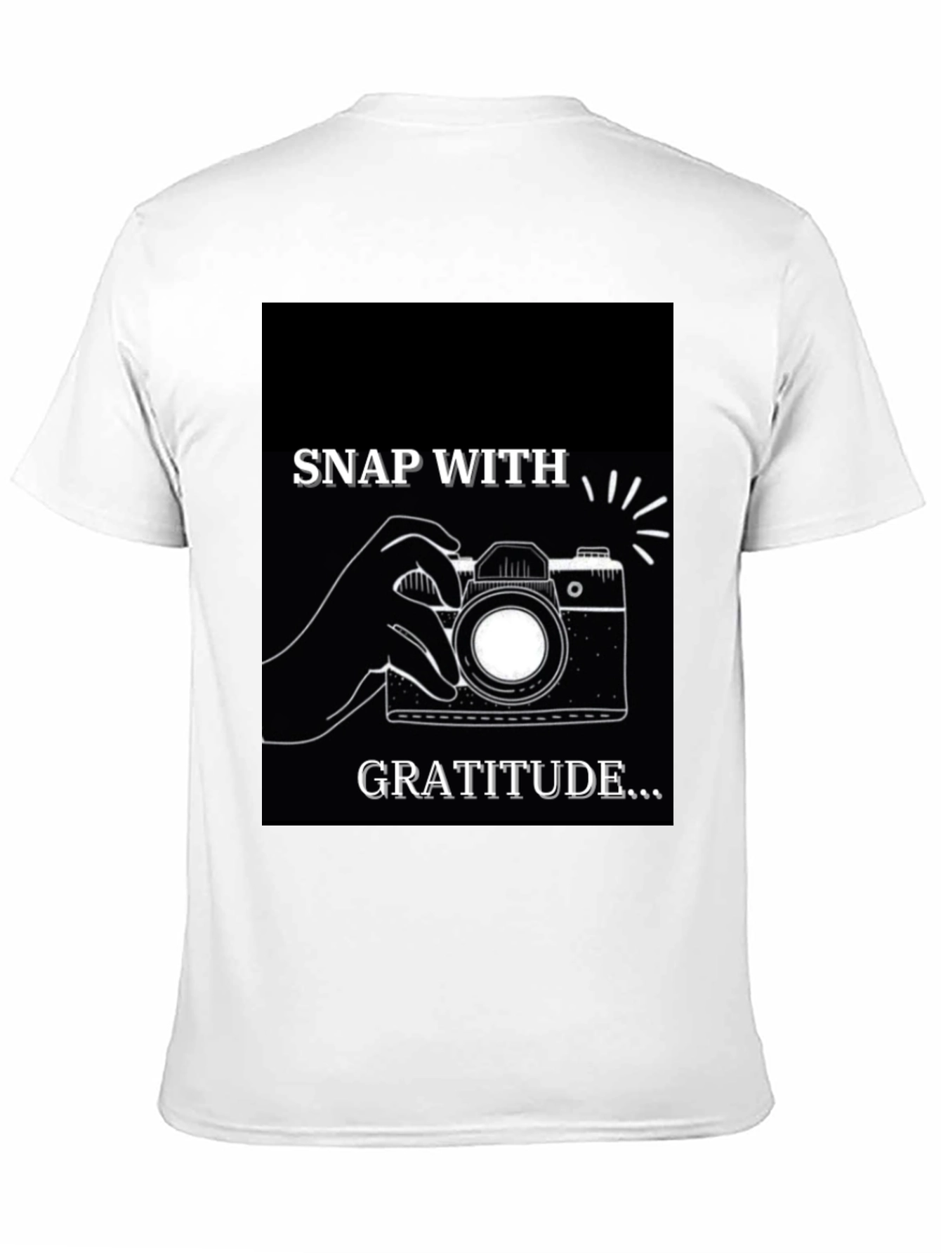 Snap With Gratitude Graphic T-Shirt - Black