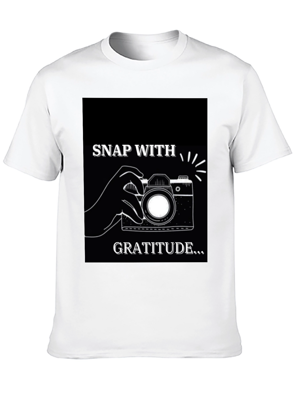 Snap With Gratitude Graphic T-Shirt - Black