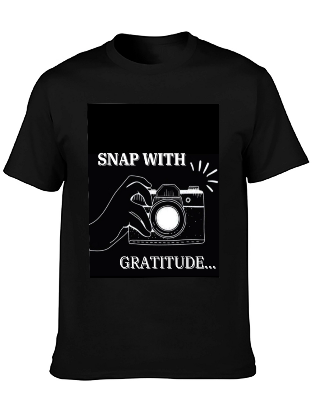 Snap With Gratitude Graphic T-Shirt - Black