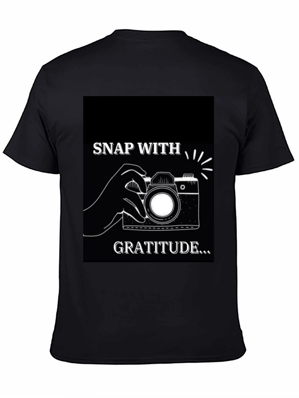 Snap With Gratitude Graphic T-Shirt - Black