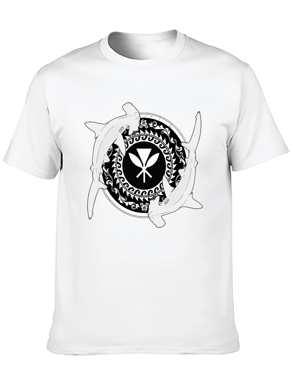 Shark & Paddle T-Shirt - Black Graphic Tee