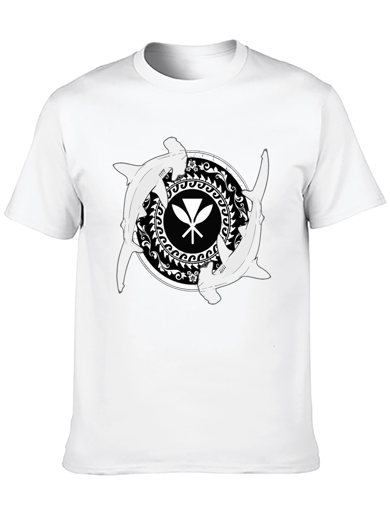 Shark & Paddle T-Shirt - Black Graphic Tee