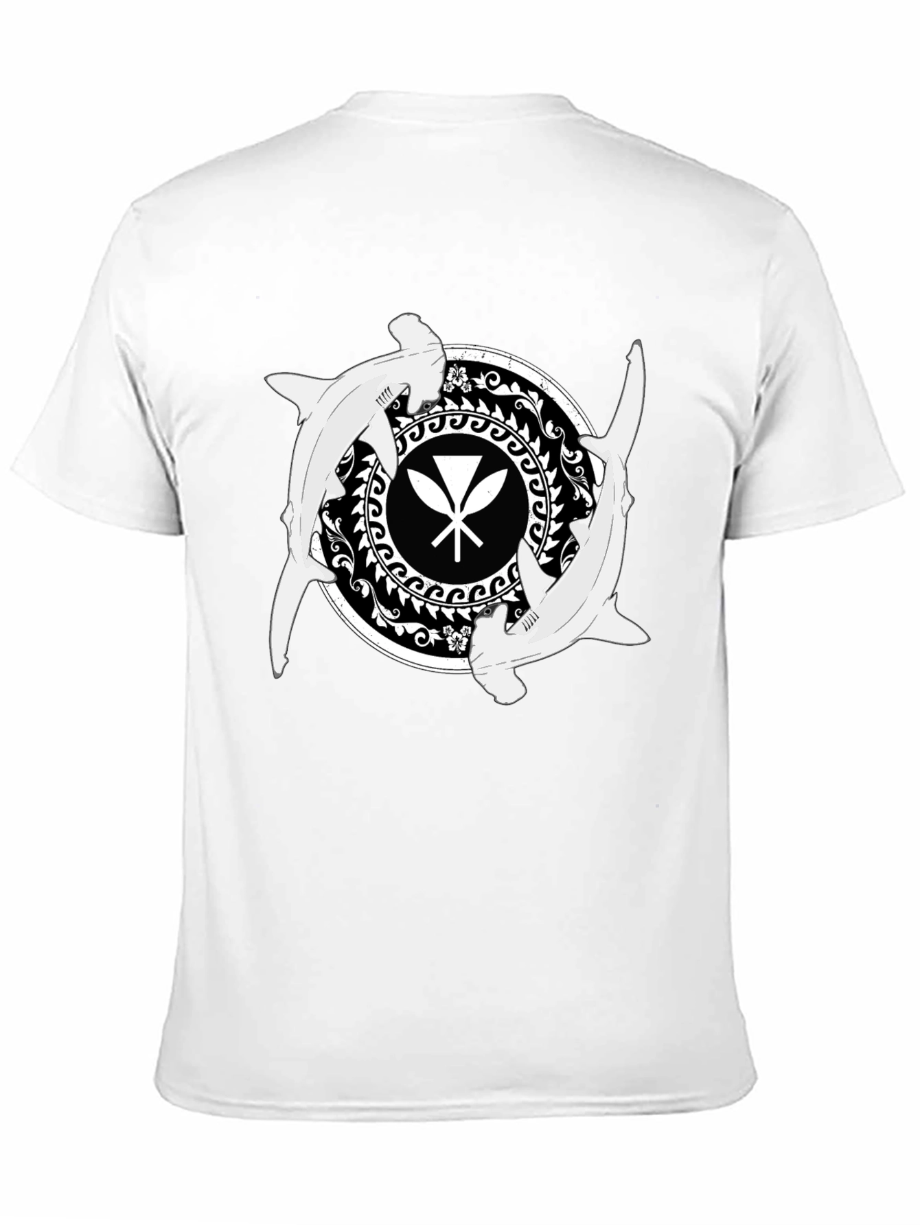 Shark & Paddle T-Shirt - Black Graphic Tee