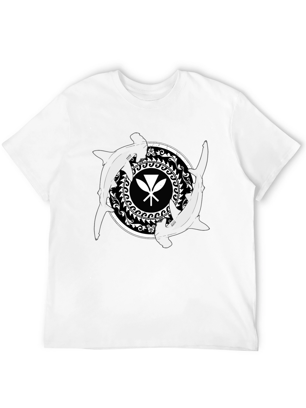 Shark & Paddle T-Shirt - Black Graphic Tee