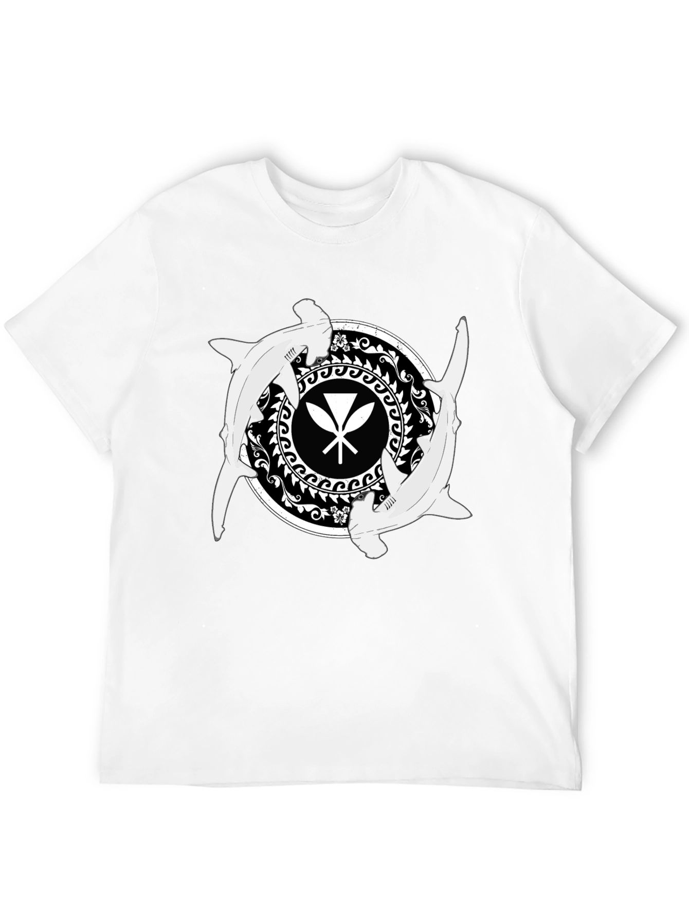 Shark & Paddle T-Shirt - Black Graphic Tee