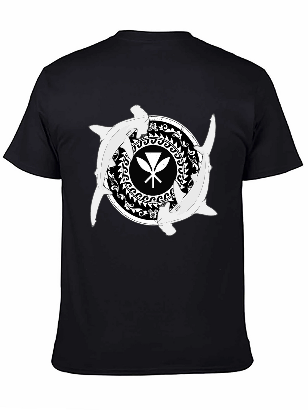 Shark & Paddle T-Shirt - Black Graphic Tee