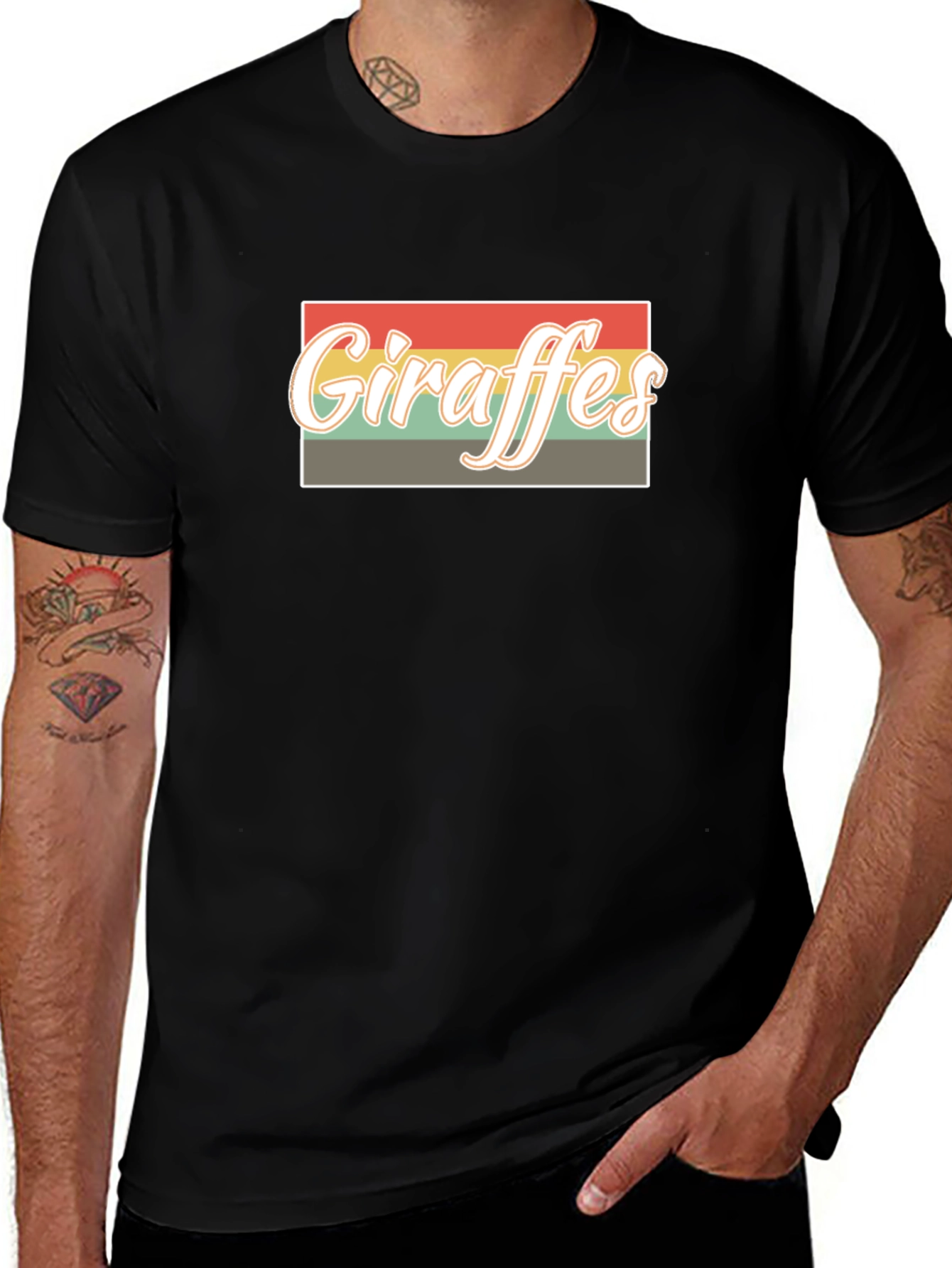 Retro Giraffes T-Shirt - Vintage Style Graphic Tee