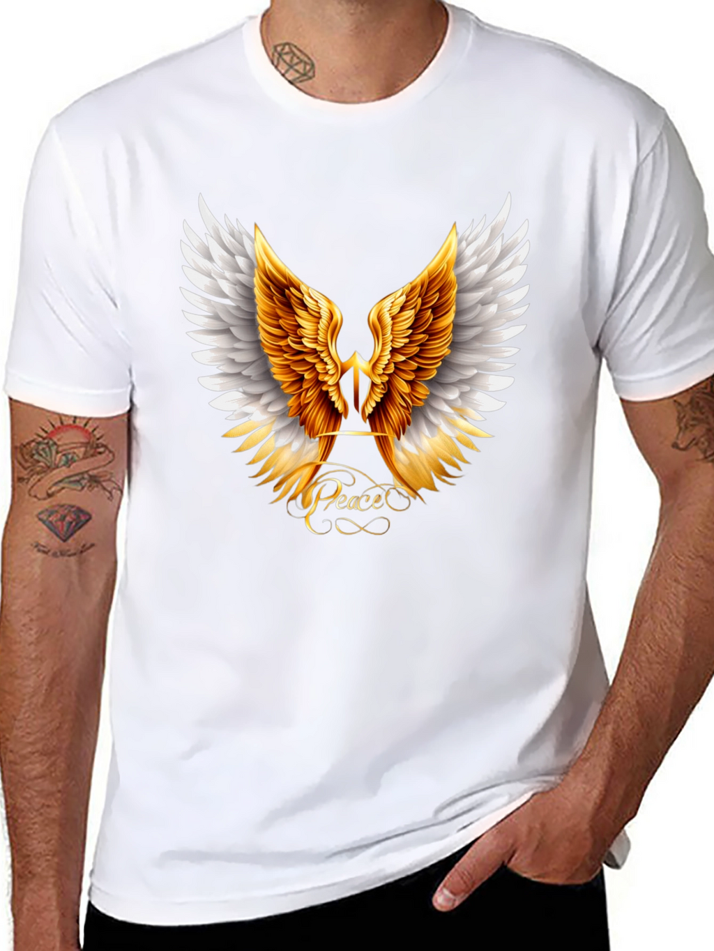 Peace Wings Graphic Tee - Stylish Comfort