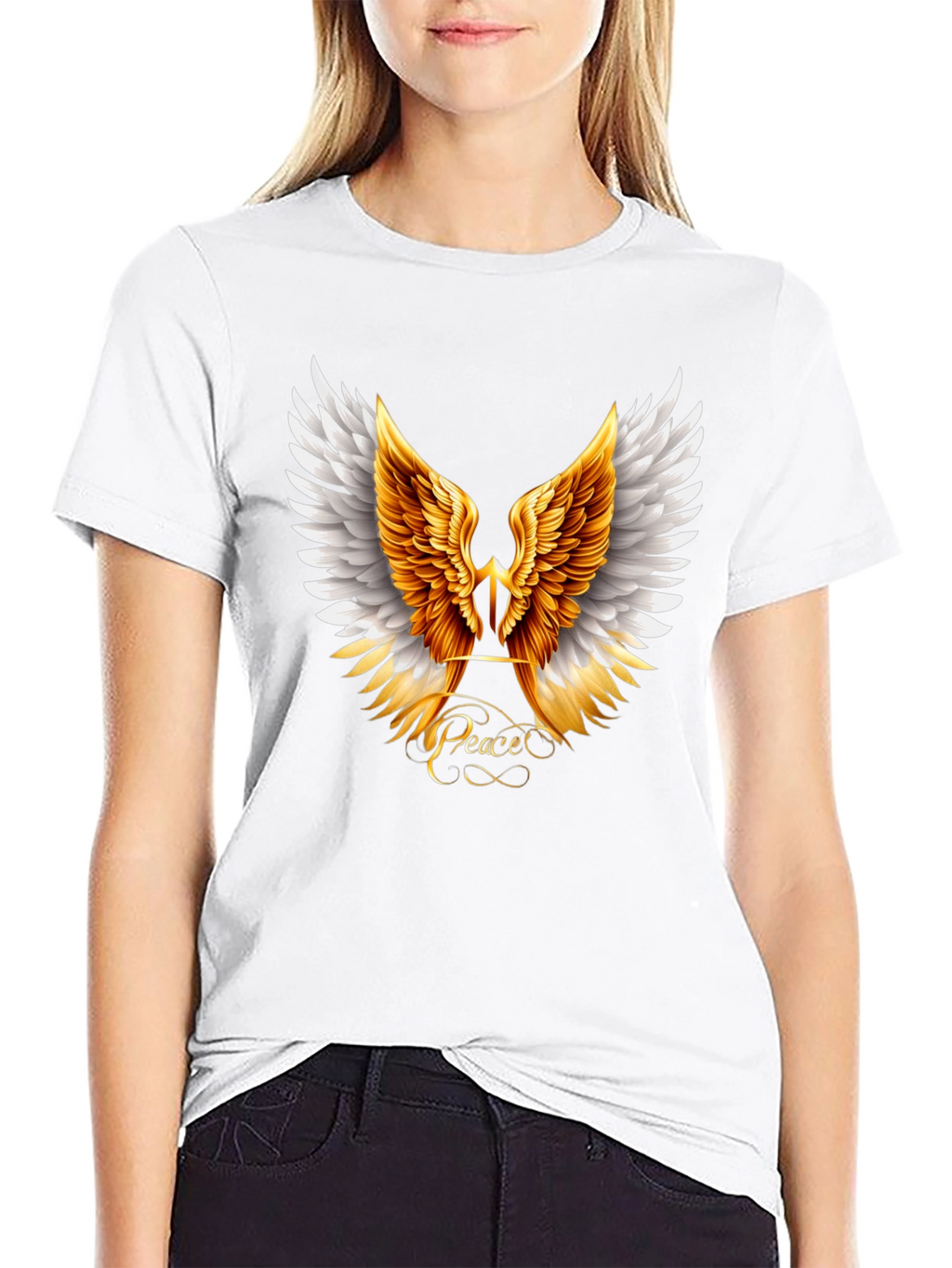 Peace Wings Graphic Tee - Stylish Comfort