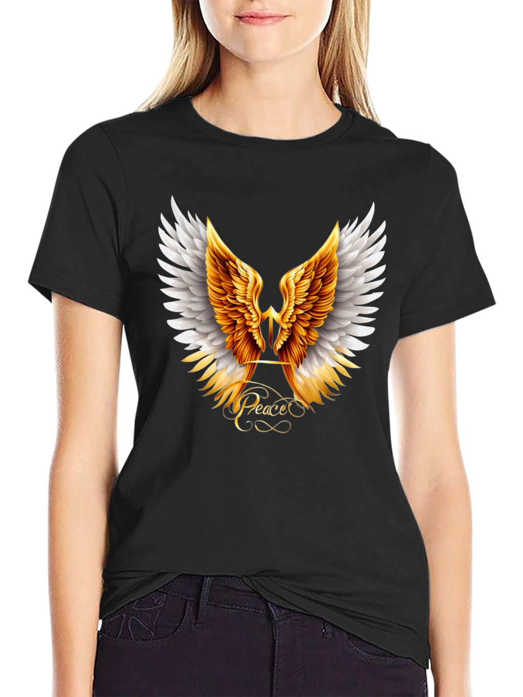 Peace Wings Graphic Tee - Stylish Comfort