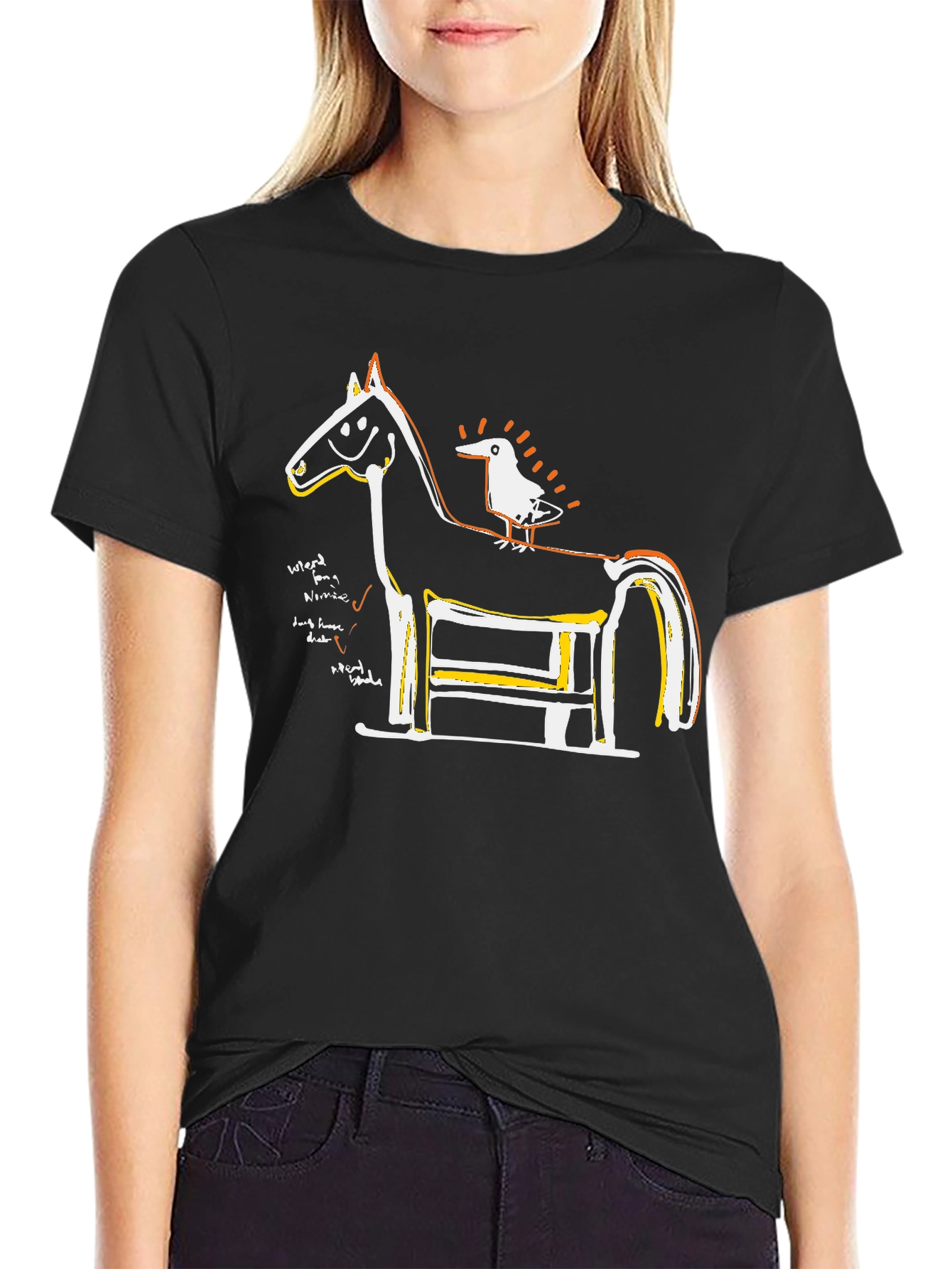 Horse & Bird Graphic T-Shirt