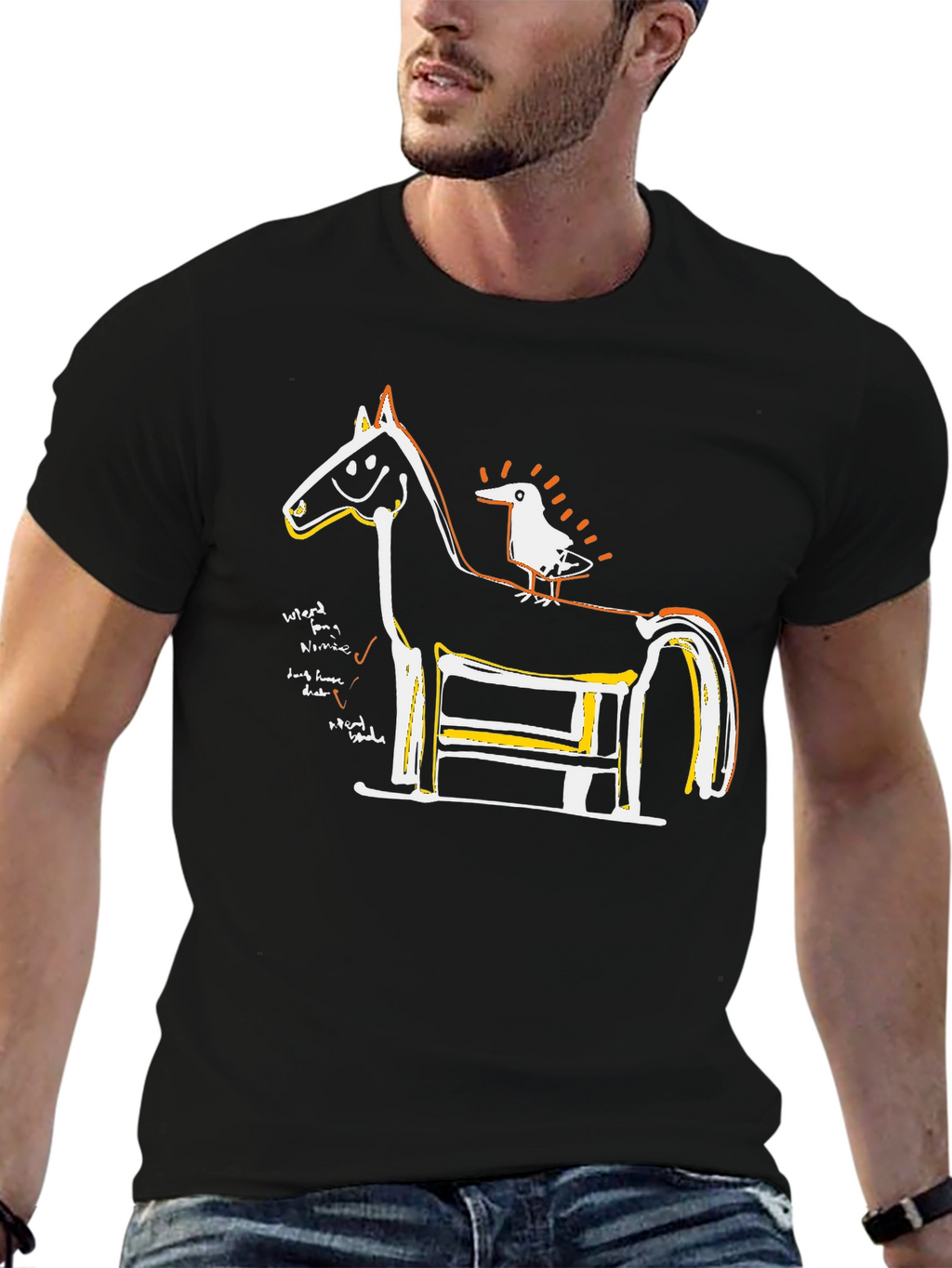 Horse & Bird Graphic T-Shirt