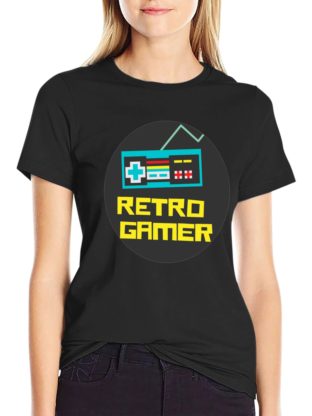 Retro Gamer Graphic T-Shirt - Classic Console Style