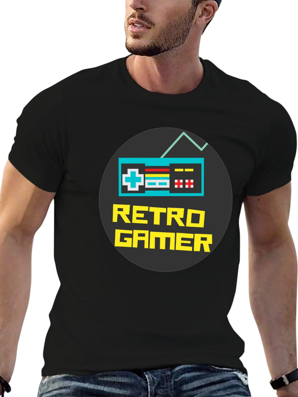 Retro Gamer Graphic T-Shirt - Classic Console Style