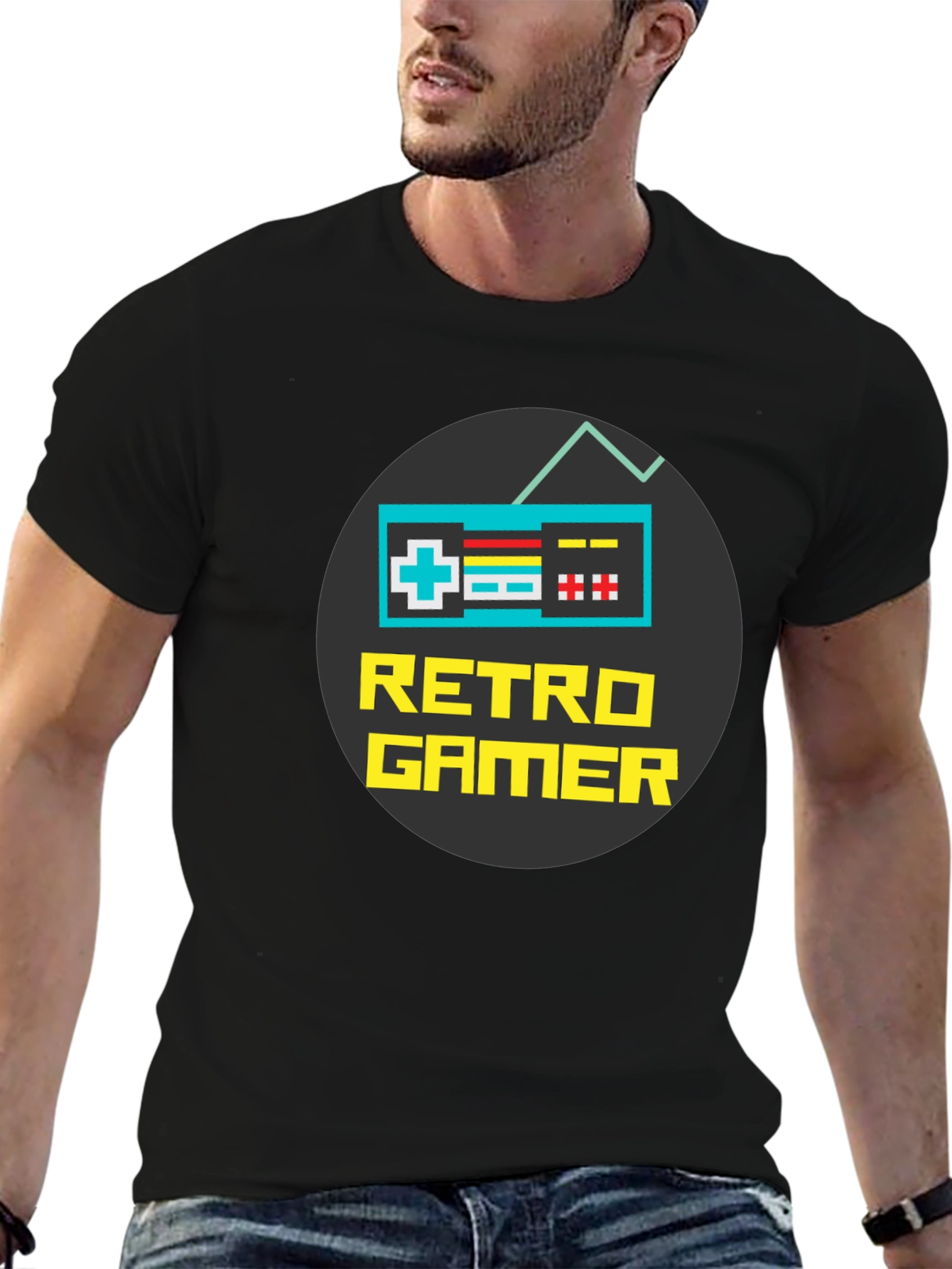 Retro Gamer Graphic T-Shirt - Classic Console Style