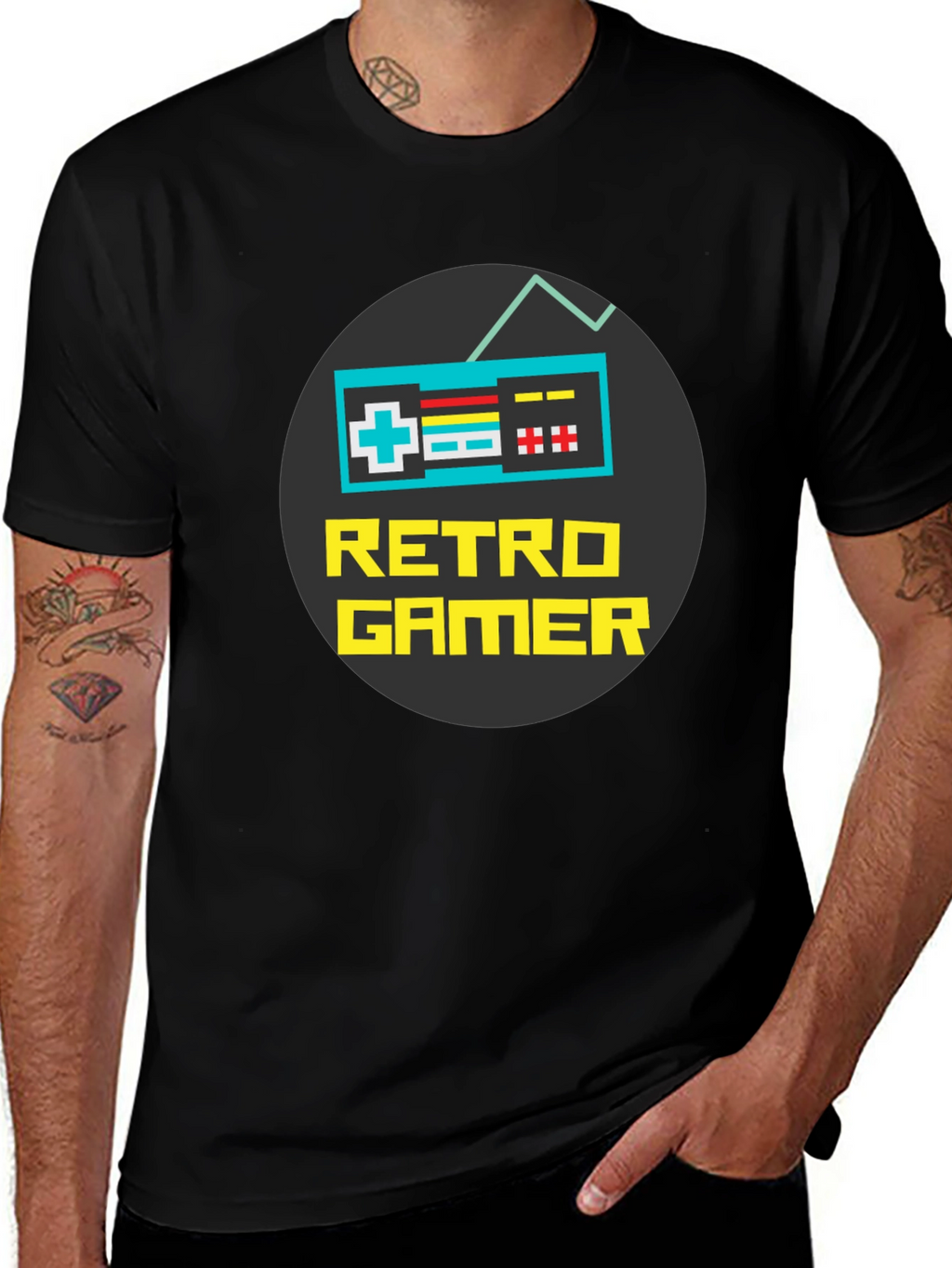 Retro Gamer Graphic T-Shirt - Classic Console Style