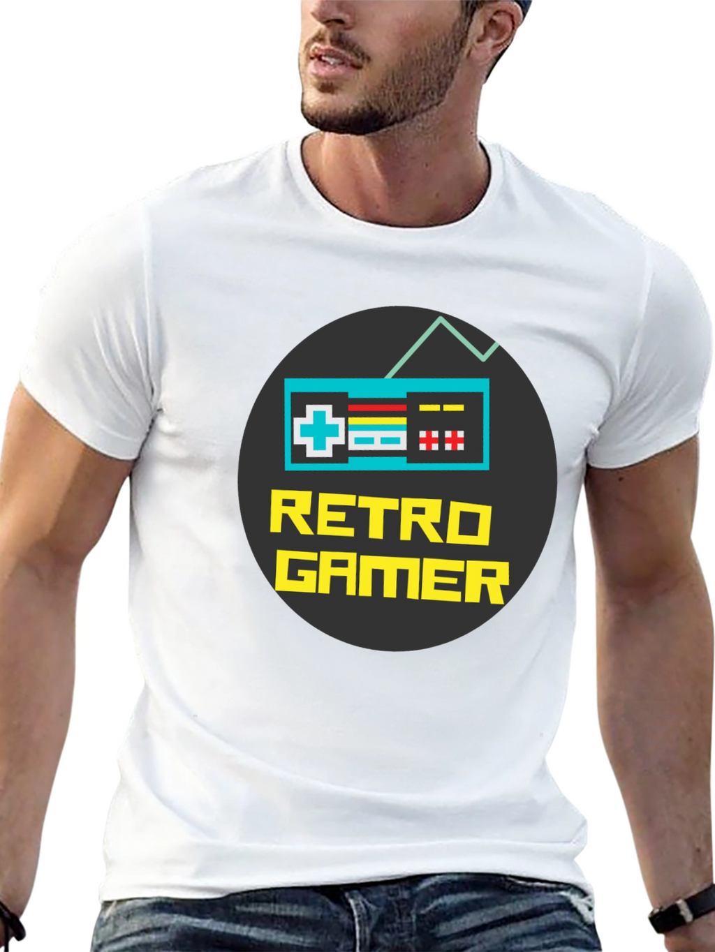 Retro Gamer Graphic T-Shirt - Classic Console Style