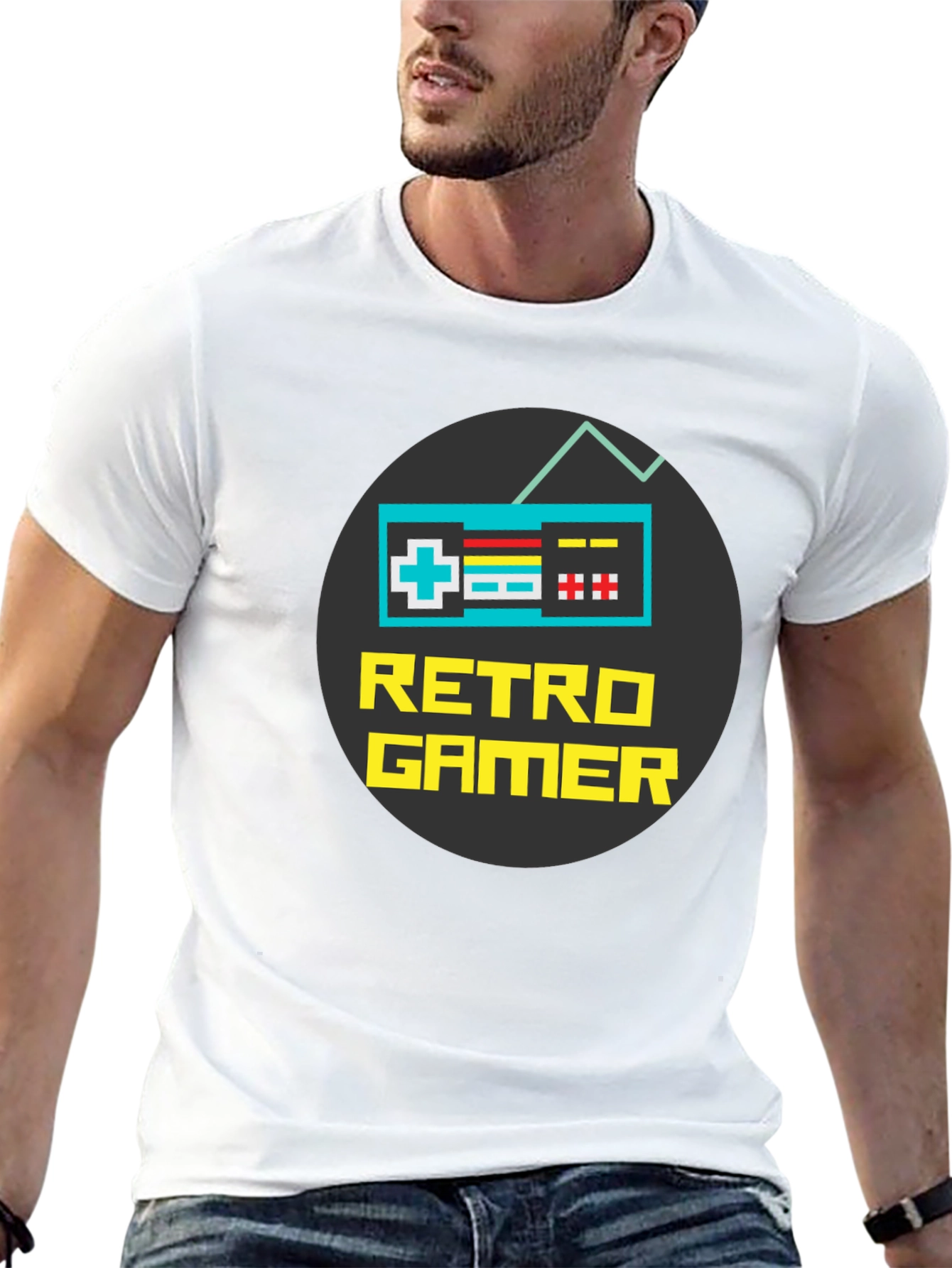 Retro Gamer Graphic T-Shirt - Classic Console Style