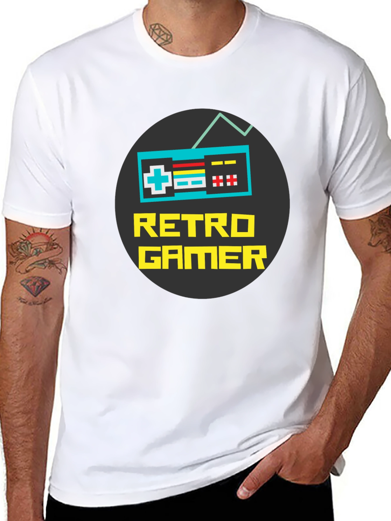 Retro Gamer Graphic T-Shirt - Classic Console Style