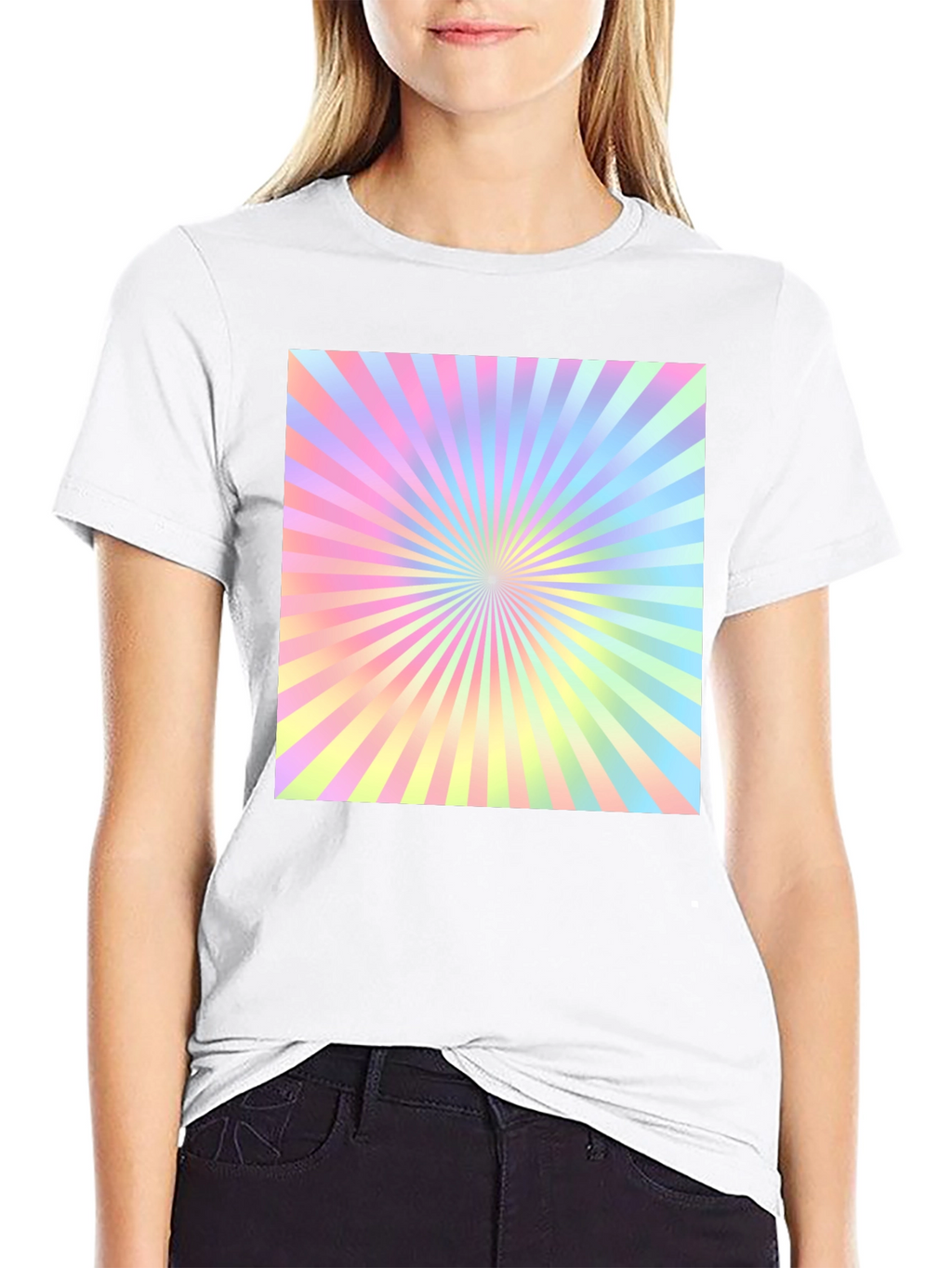 Retro Pastel Sunburst Graphic Tee