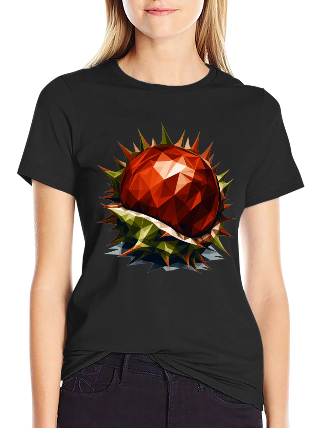 Geometric Chestnut Graphic T-Shirt