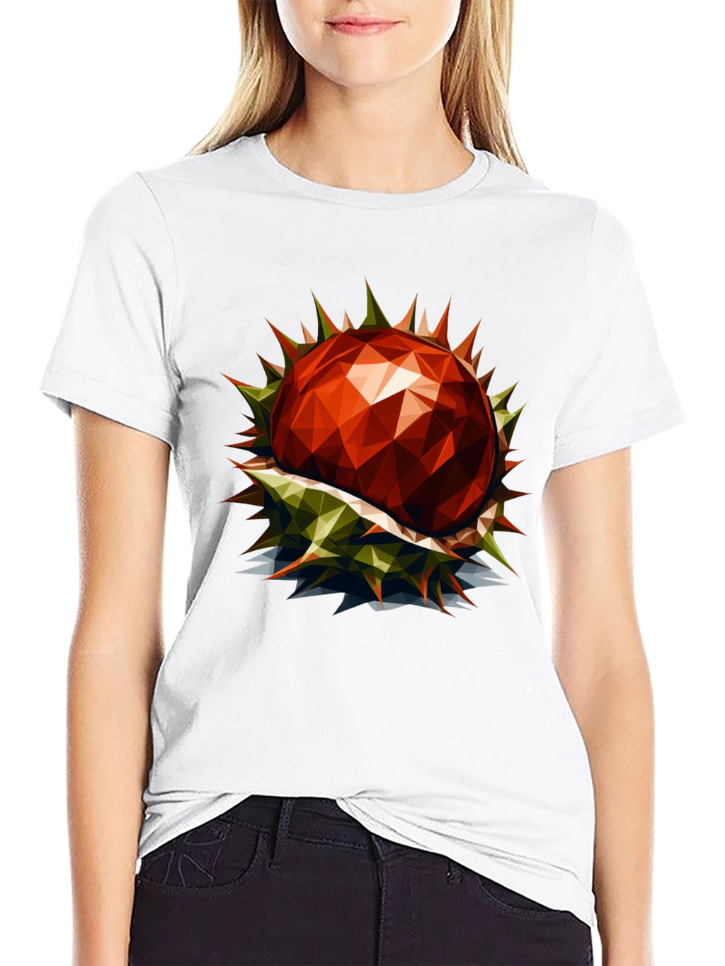 Geometric Chestnut Graphic T-Shirt