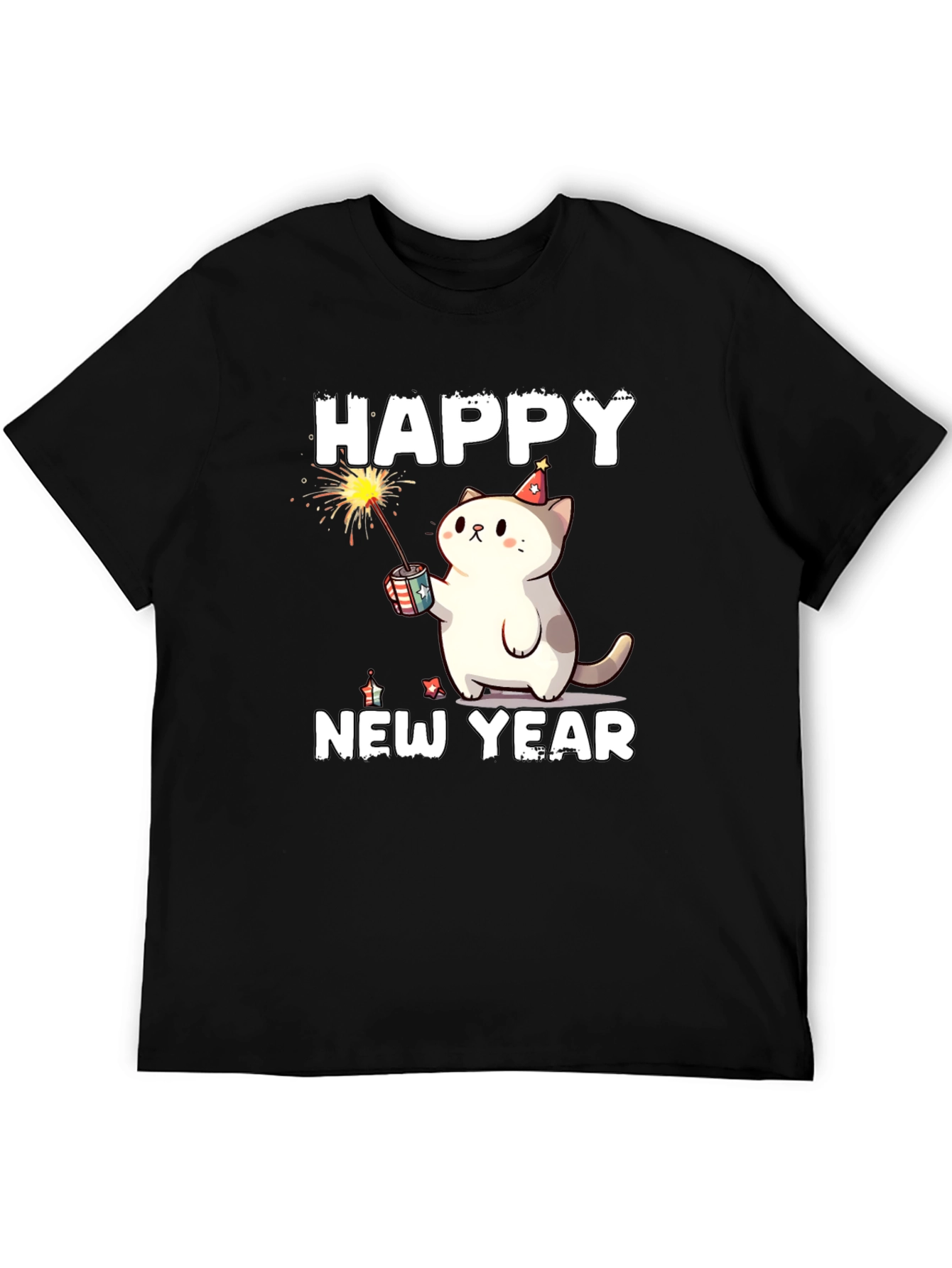 Happy New Year Cat T-Shirt