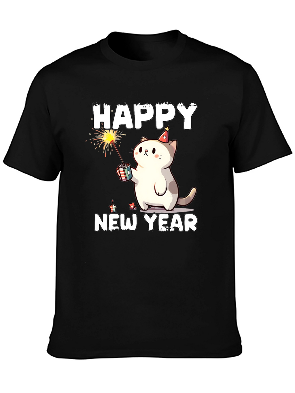 Happy New Year Cat T-Shirt
