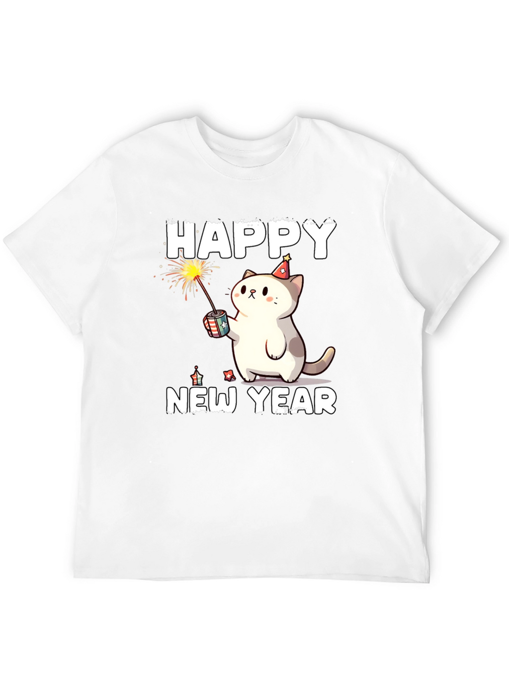Happy New Year Cat T-Shirt