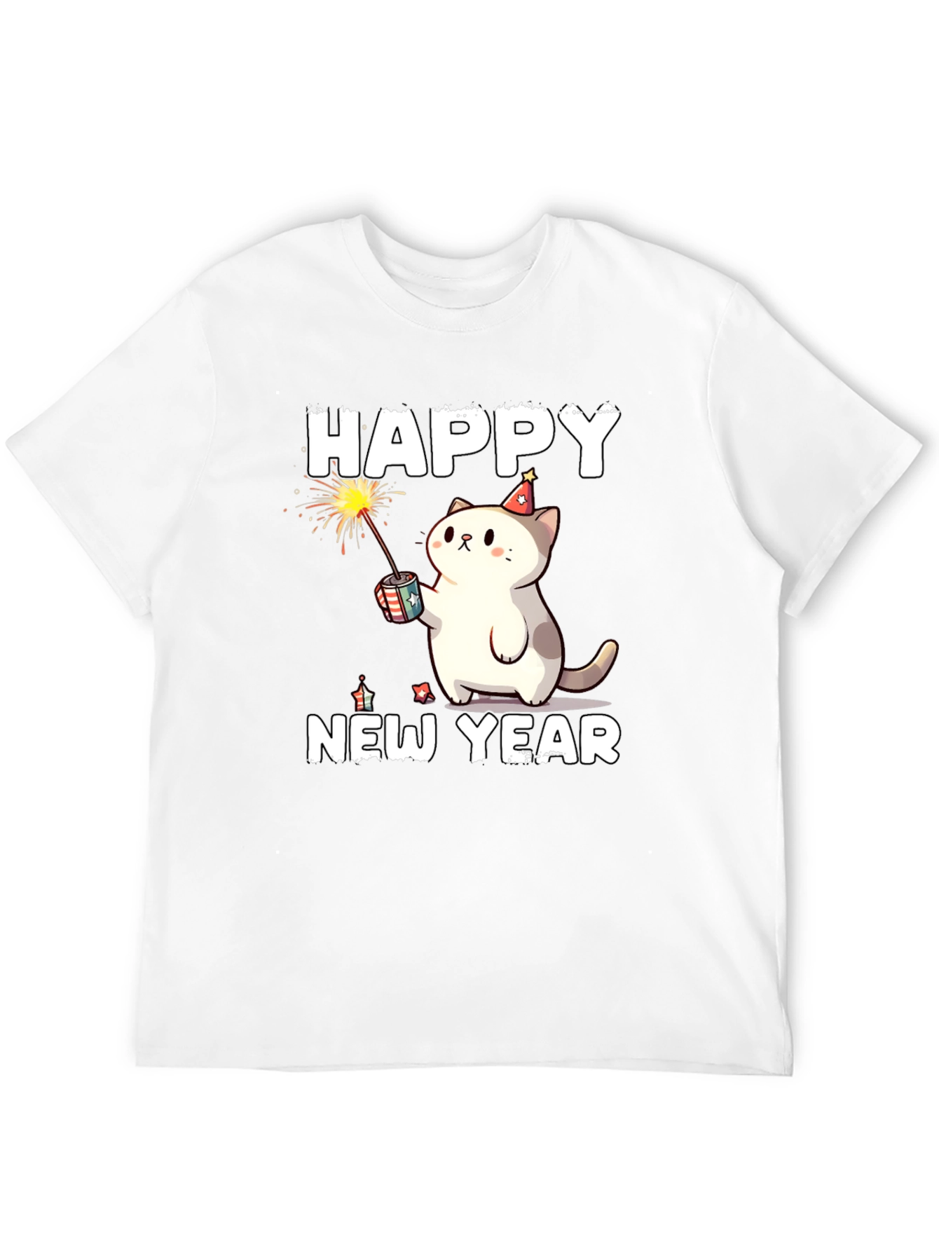 Happy New Year Cat T-Shirt
