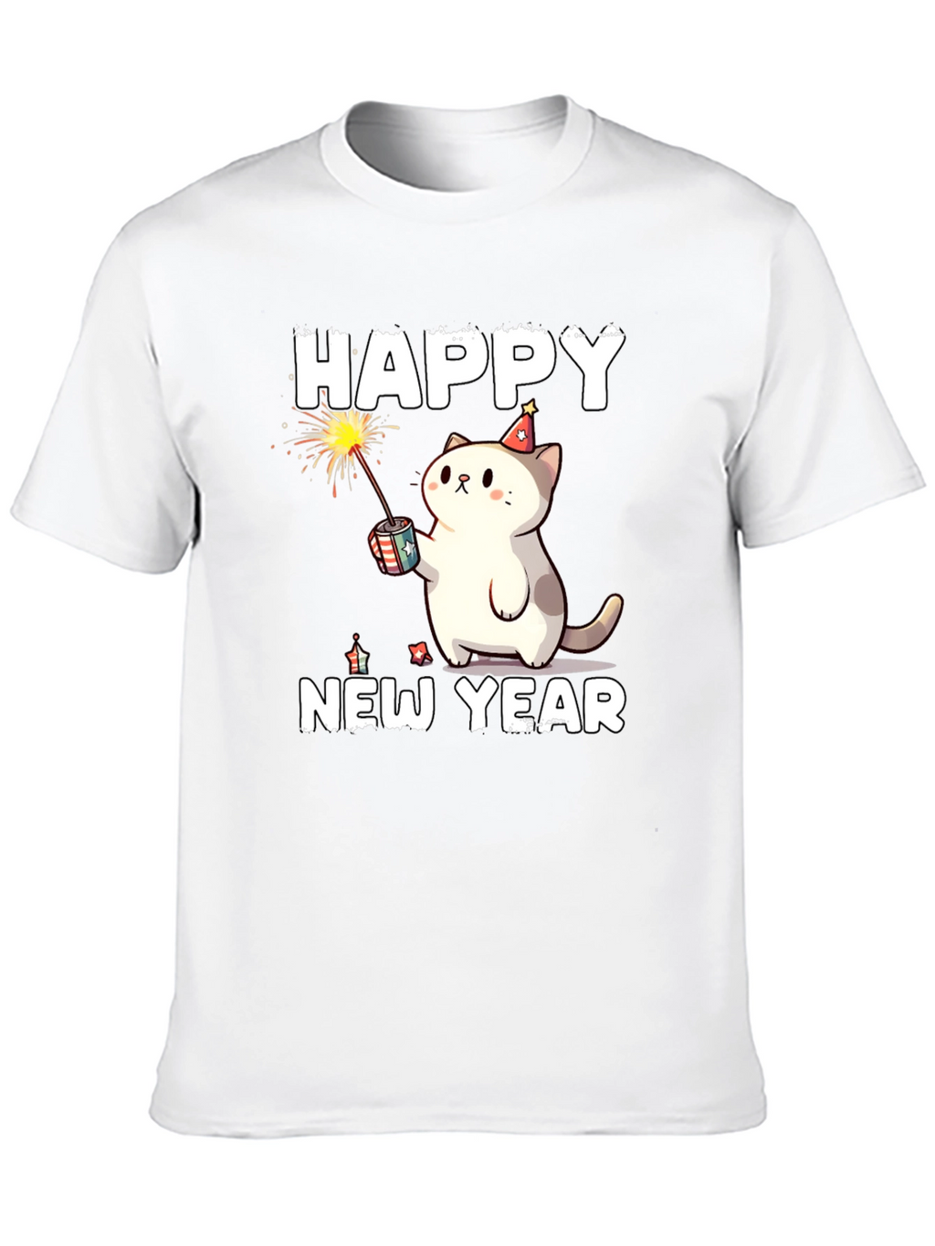 Happy New Year Cat T-Shirt