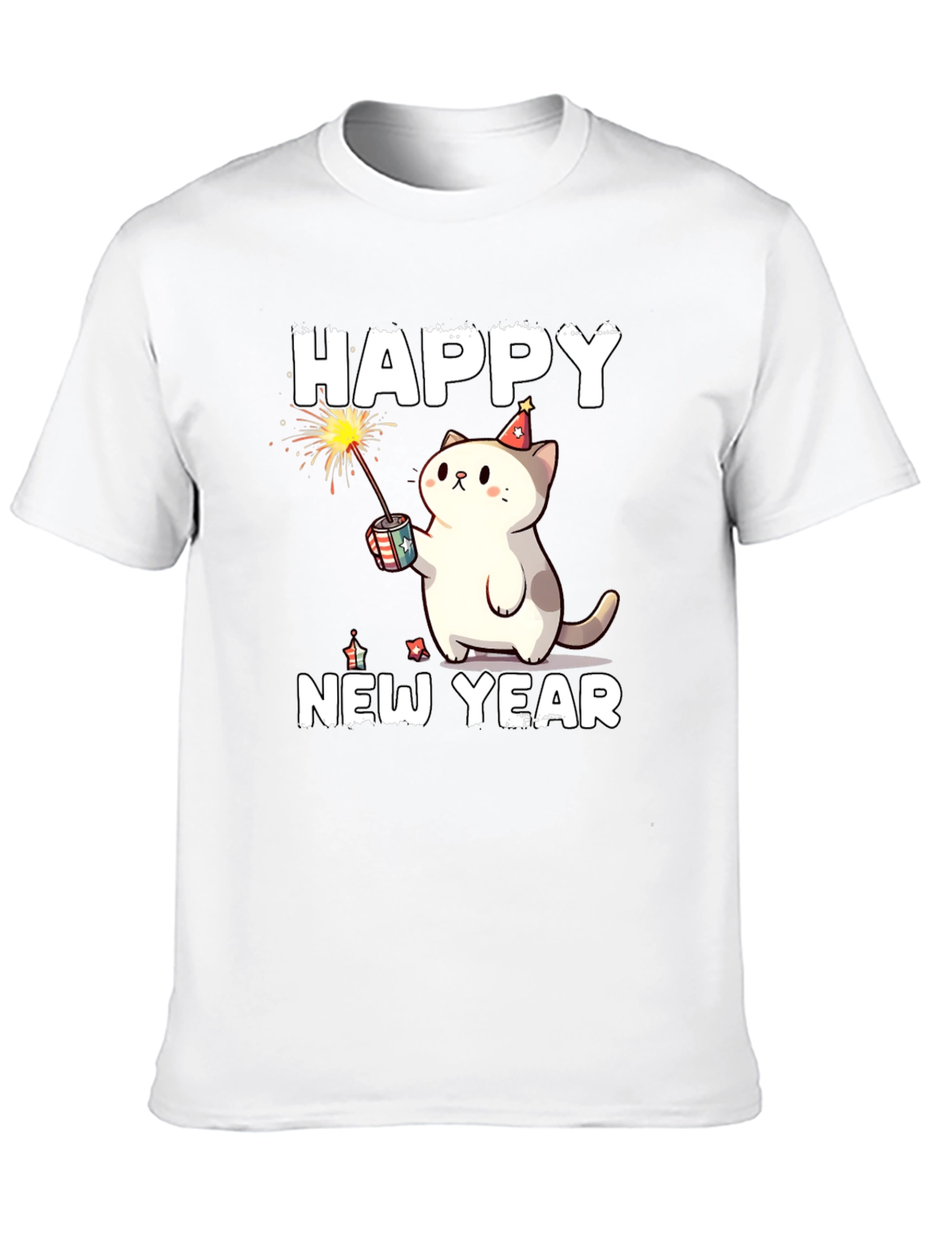 Happy New Year Cat T-Shirt