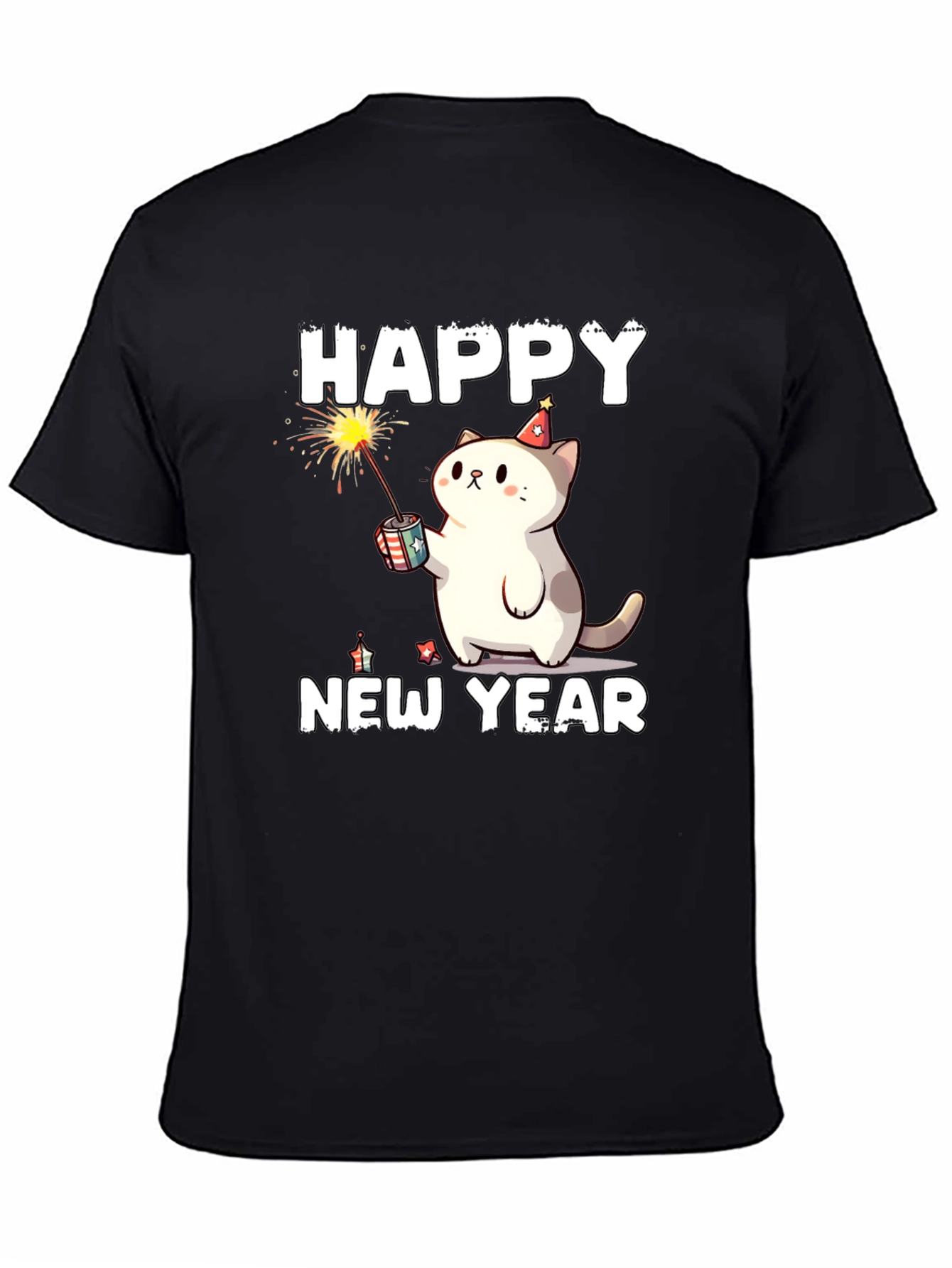 Happy New Year Cat T-Shirt