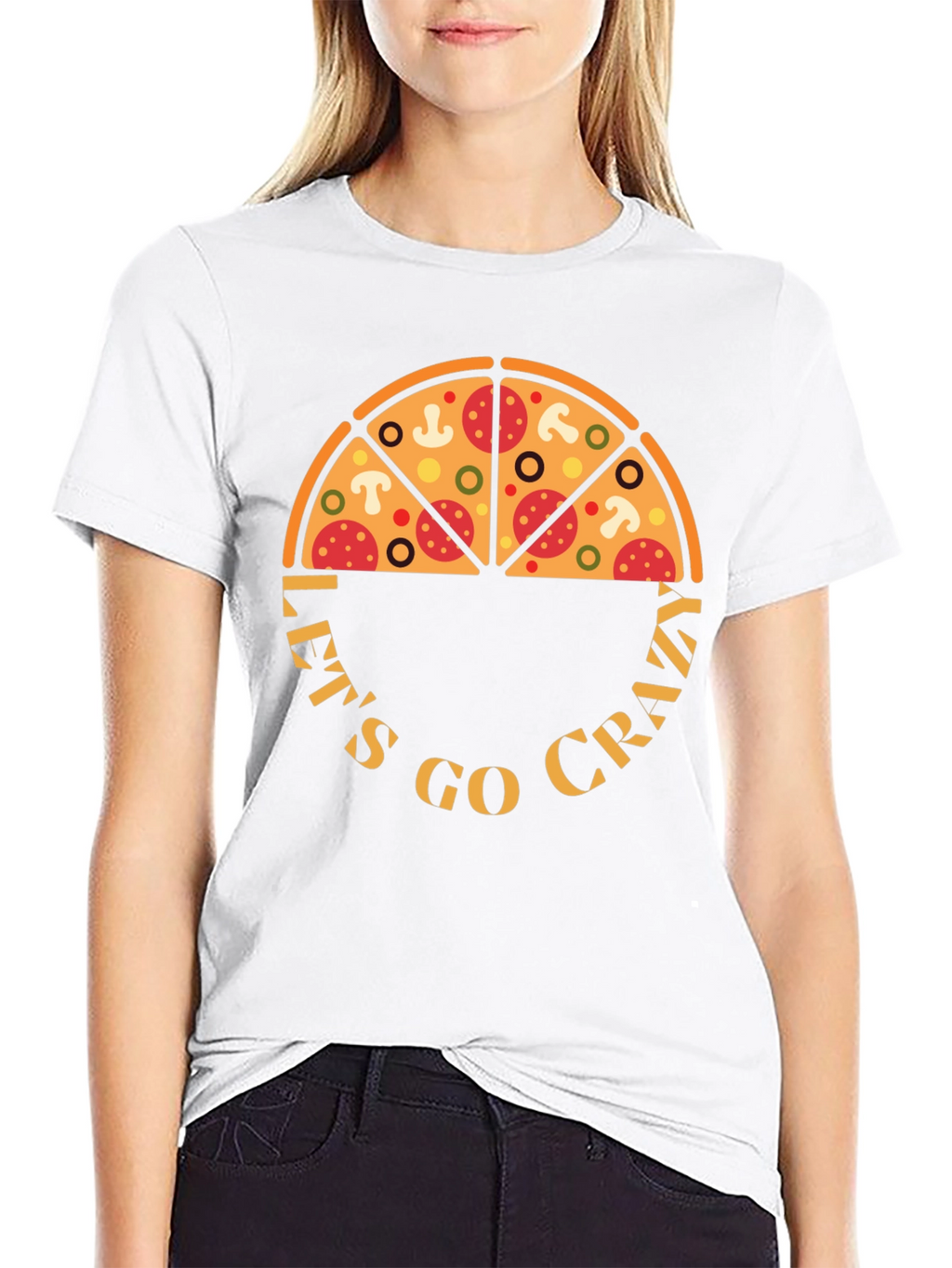 Pizza Crazy Graphic T-Shirt - Fun Design