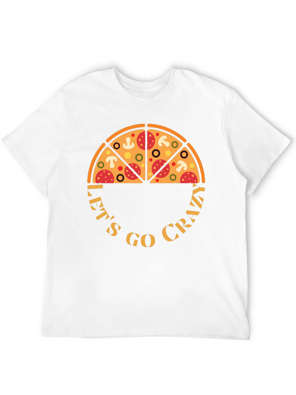 Pizza Crazy Graphic T-Shirt - Fun Design