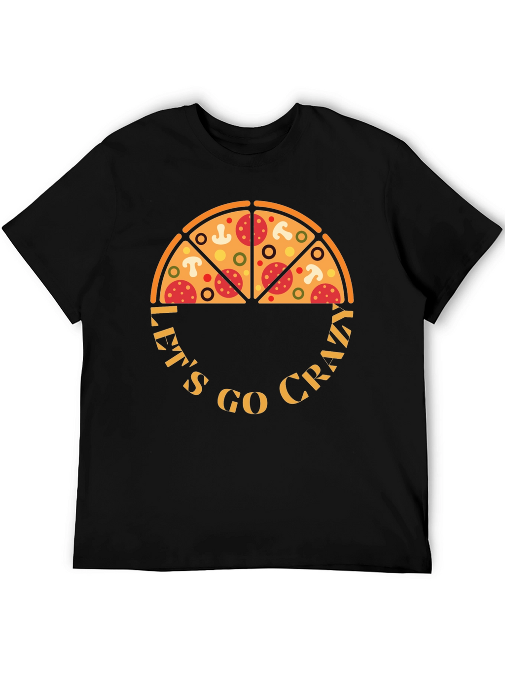 Pizza Crazy Graphic T-Shirt - Fun Design