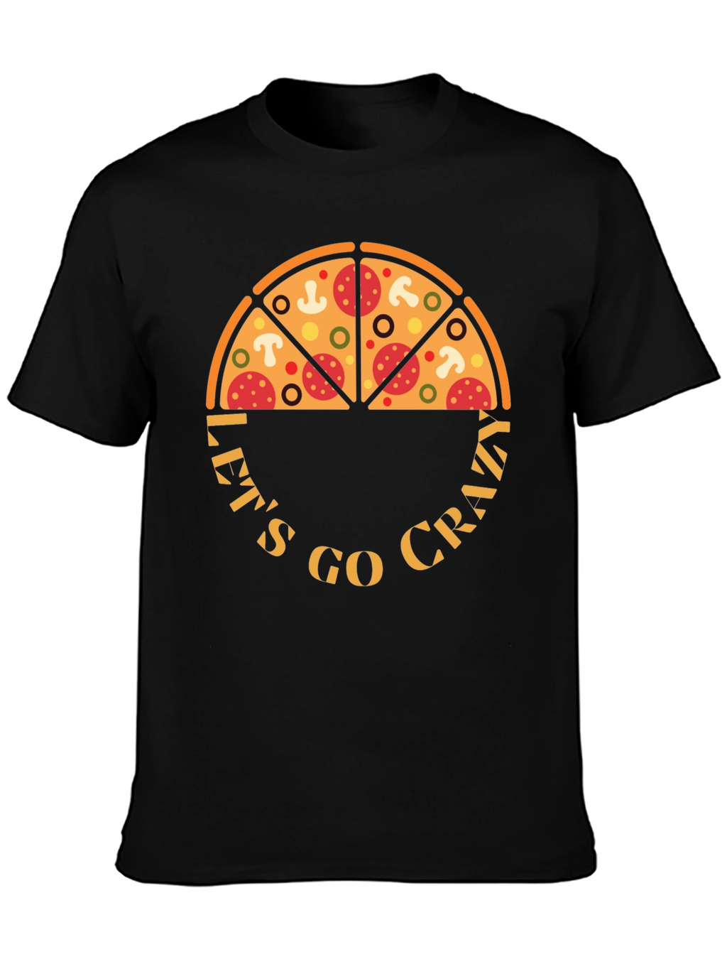 Pizza Crazy Graphic T-Shirt - Fun Design