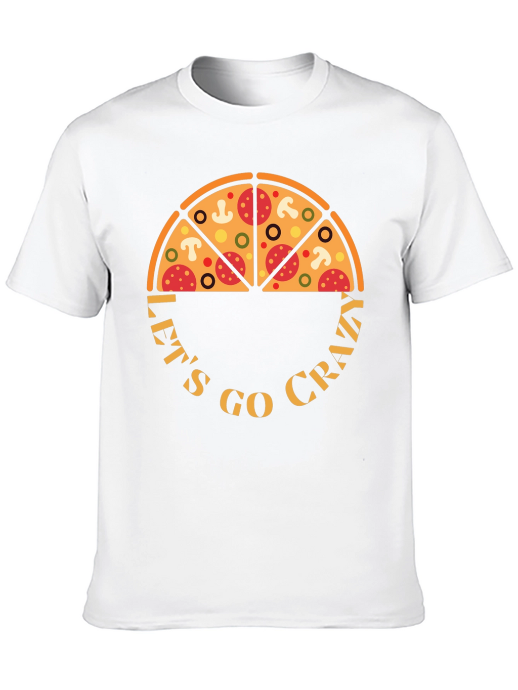 Pizza Crazy Graphic T-Shirt - Fun Design
