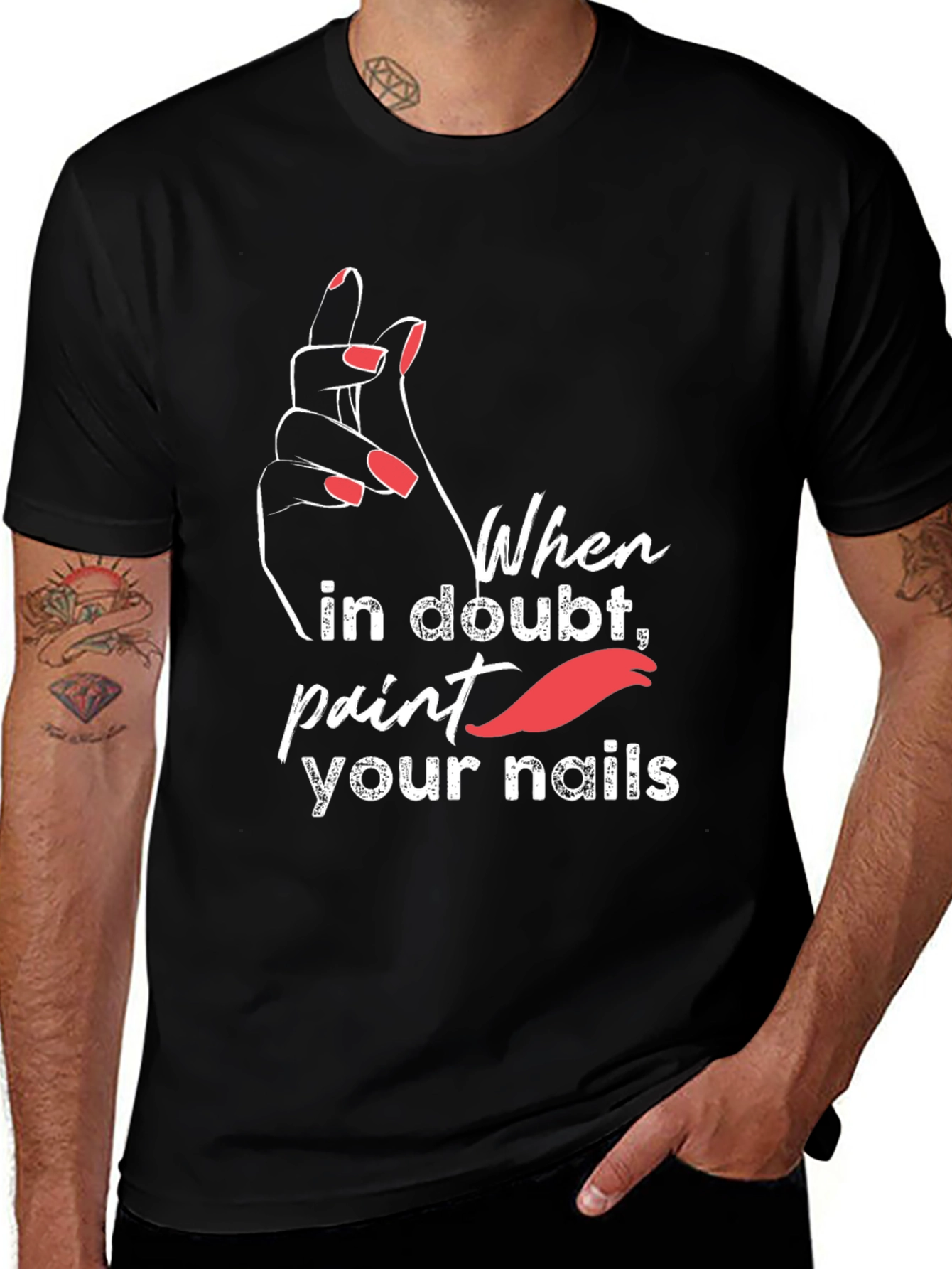 Trendy Paint Your Nails Graphic Tee