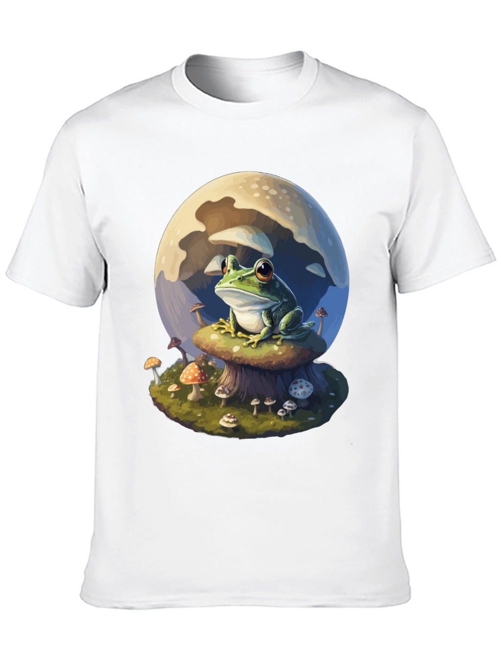 Frog on Mushroom T-Shirt - Whimsical Design