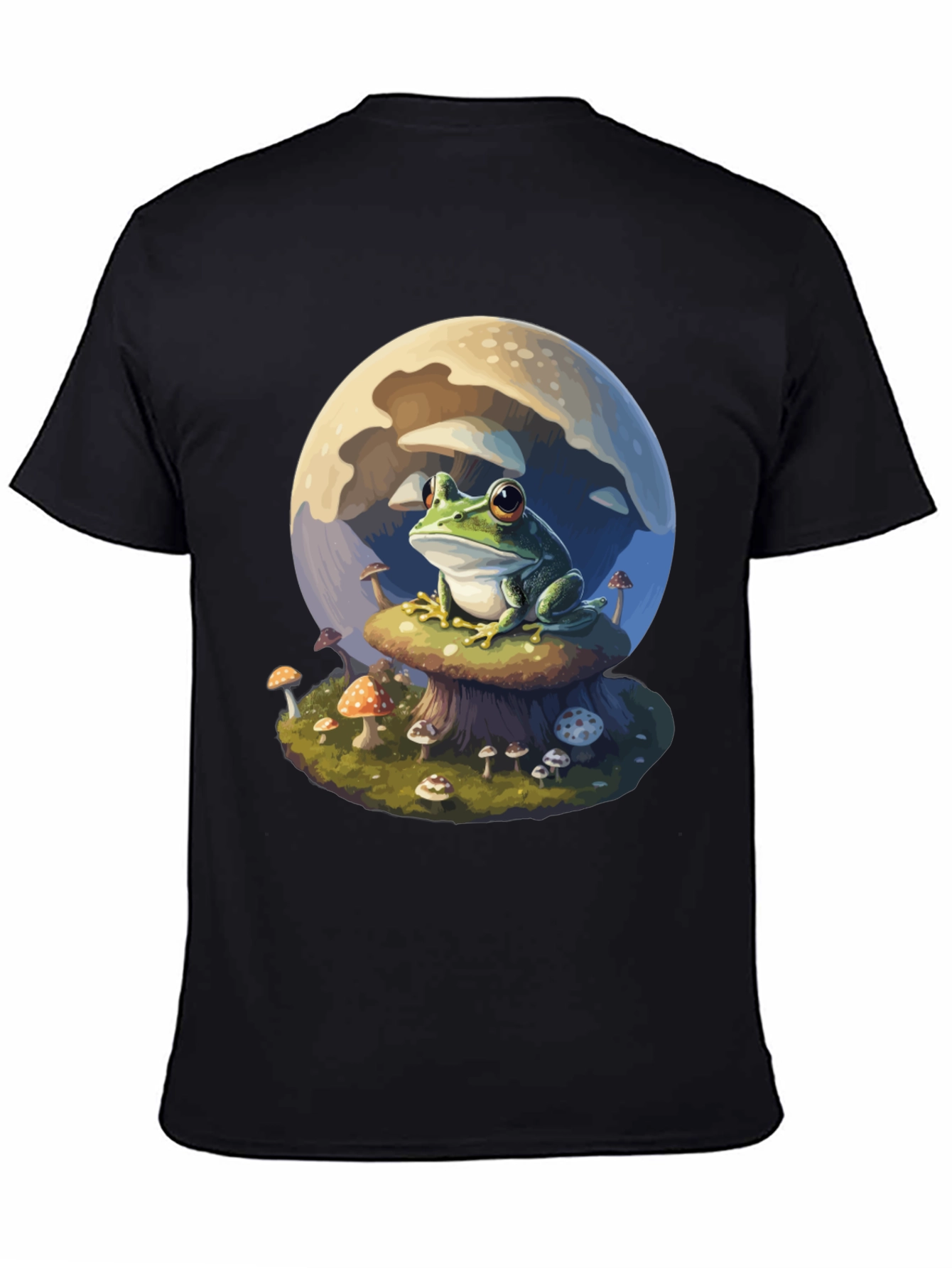 Frog on Mushroom T-Shirt - Whimsical Design