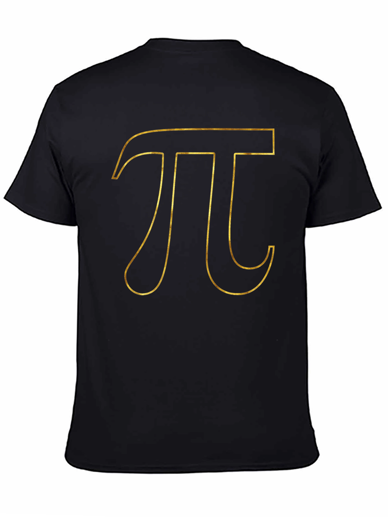 Pi Symbol T-Shirt - Gold Outline Design