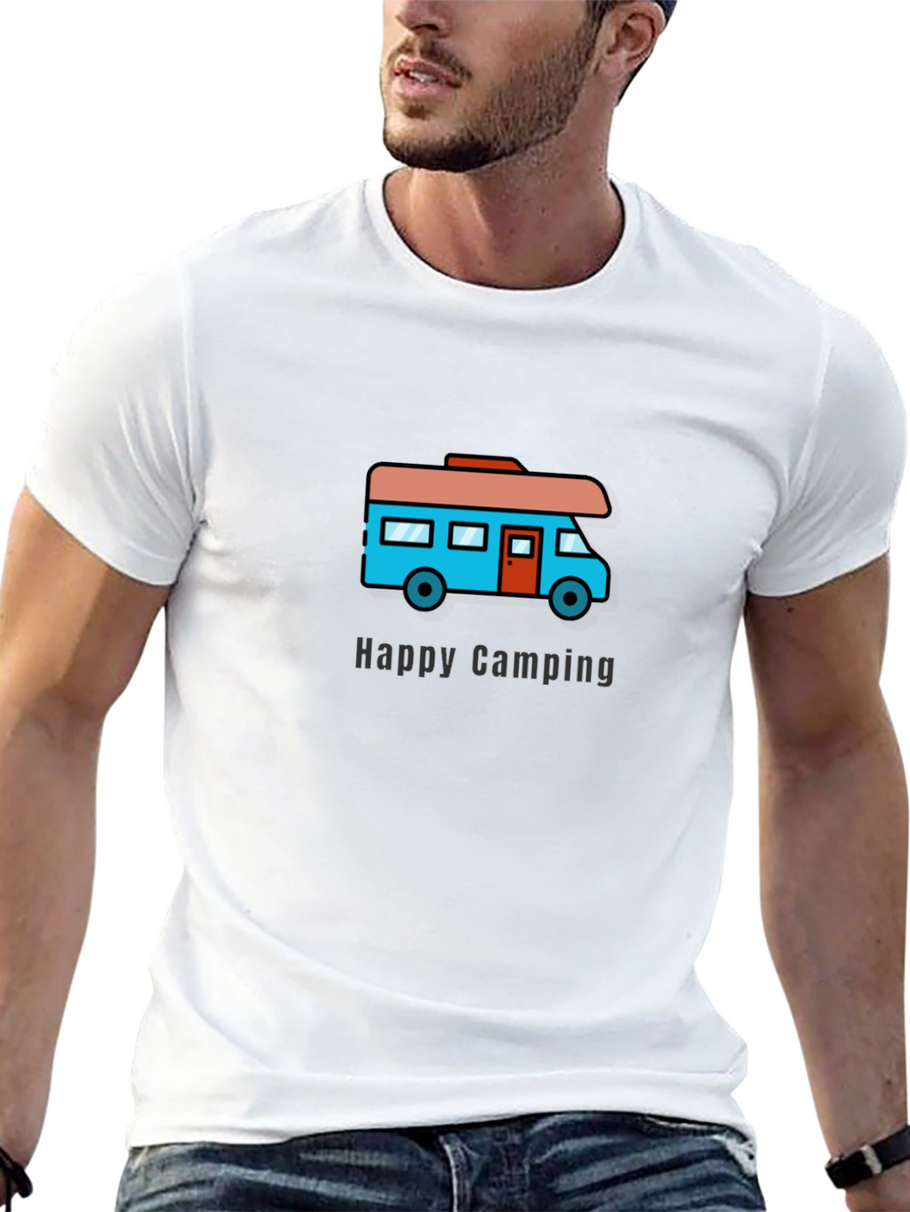 Happy Camping RV Graphic T-Shirt