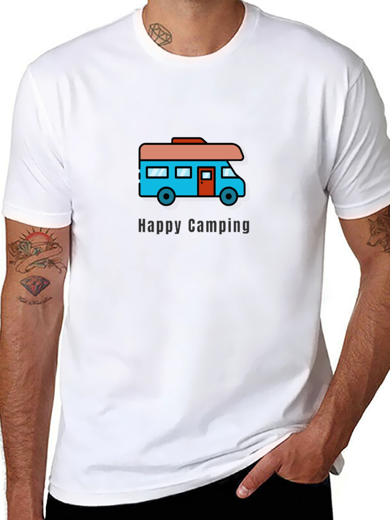 Happy Camping RV Graphic T-Shirt