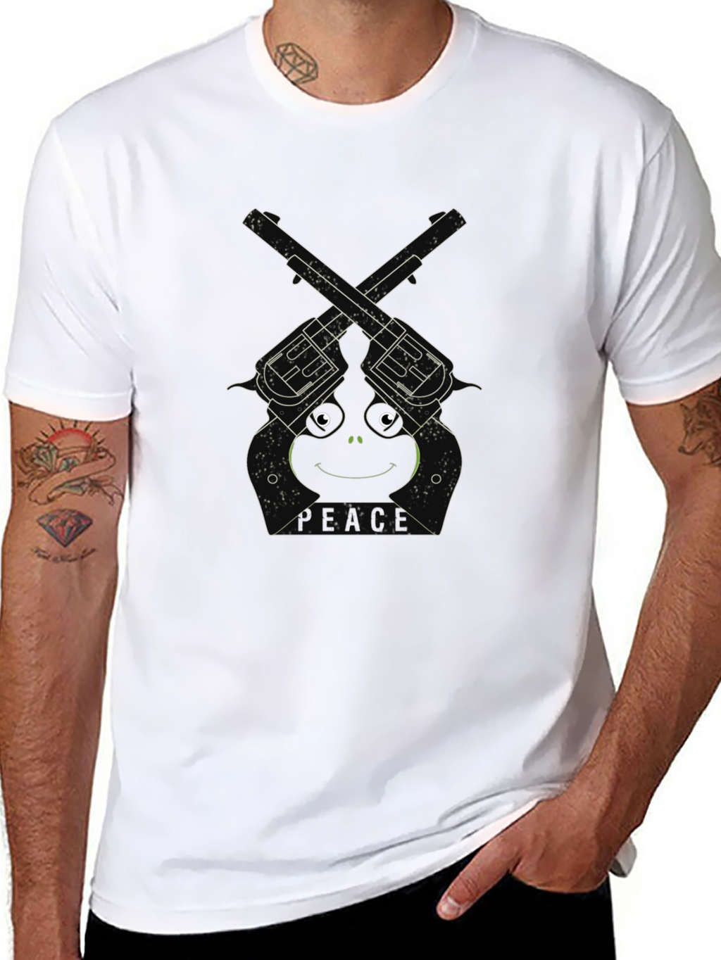Frog Peace Revolver Graphic T-Shirt