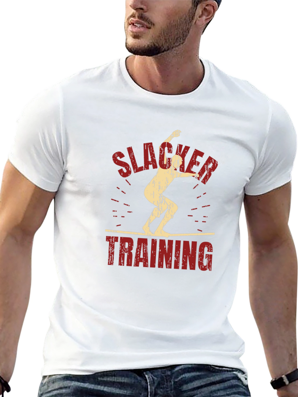 Slacker Training Graphic Tee - Black Cotton T-Shirt
