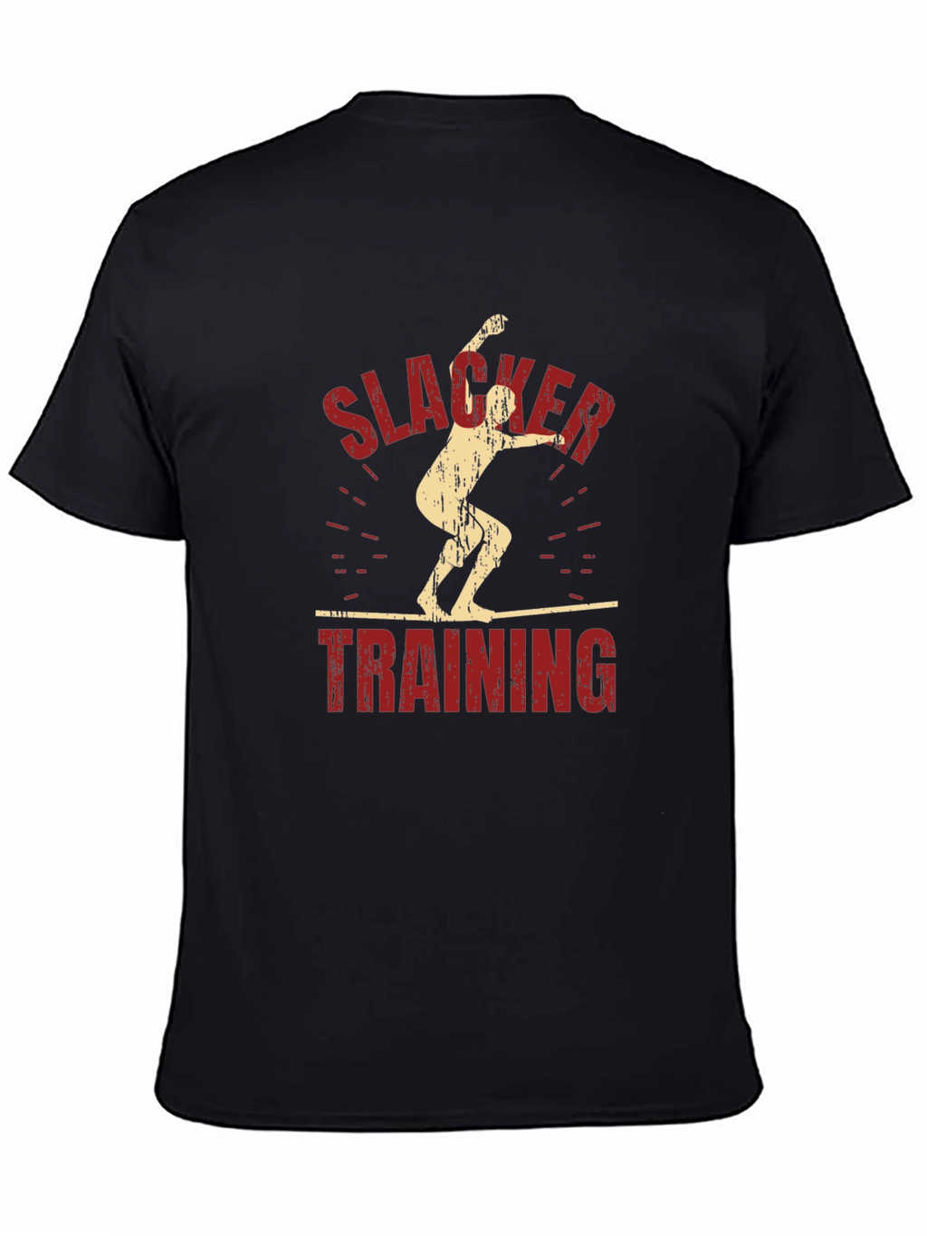 Slacker Training Graphic Tee - Black Cotton T-Shirt
