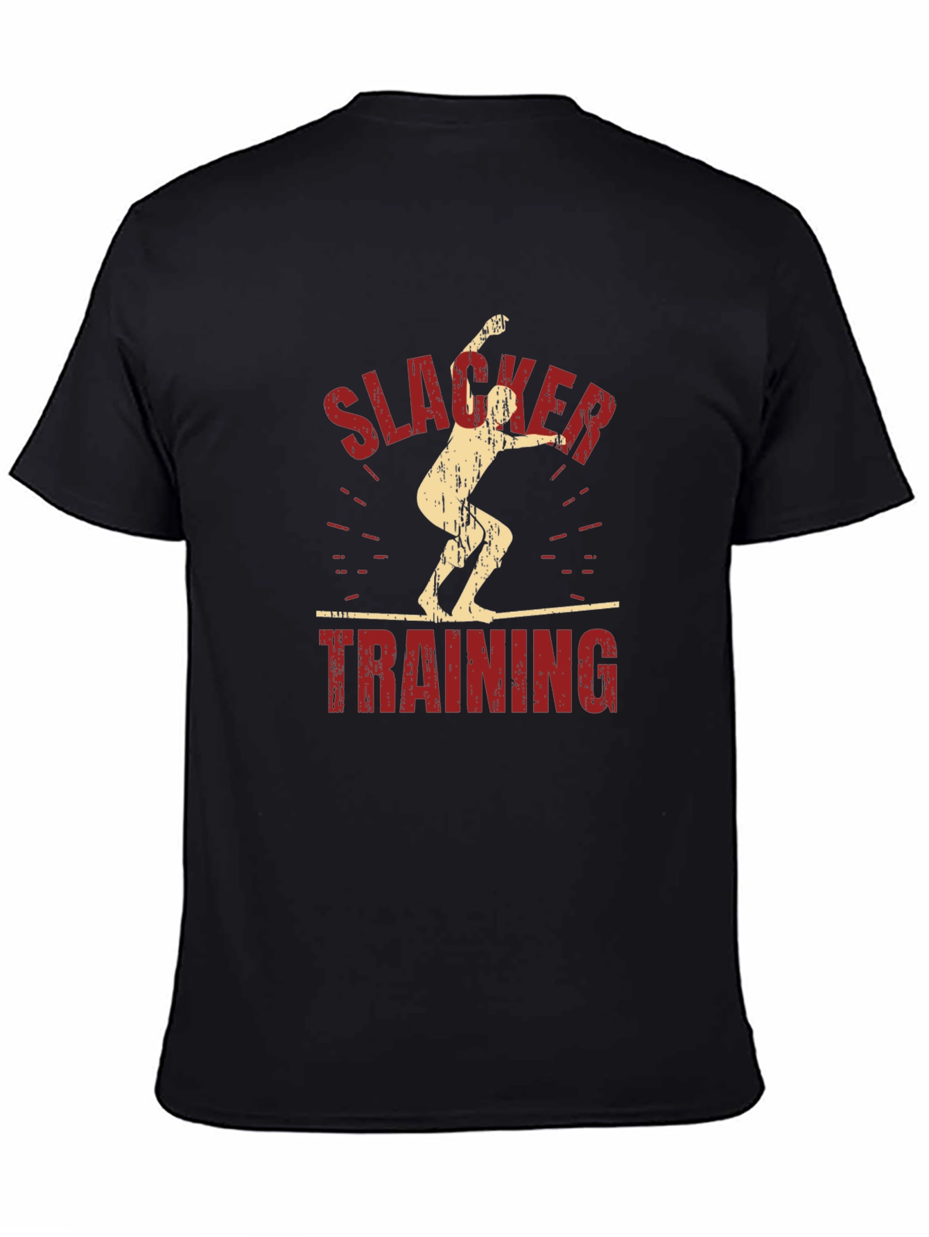 Slacker Training Graphic Tee - Black Cotton T-Shirt