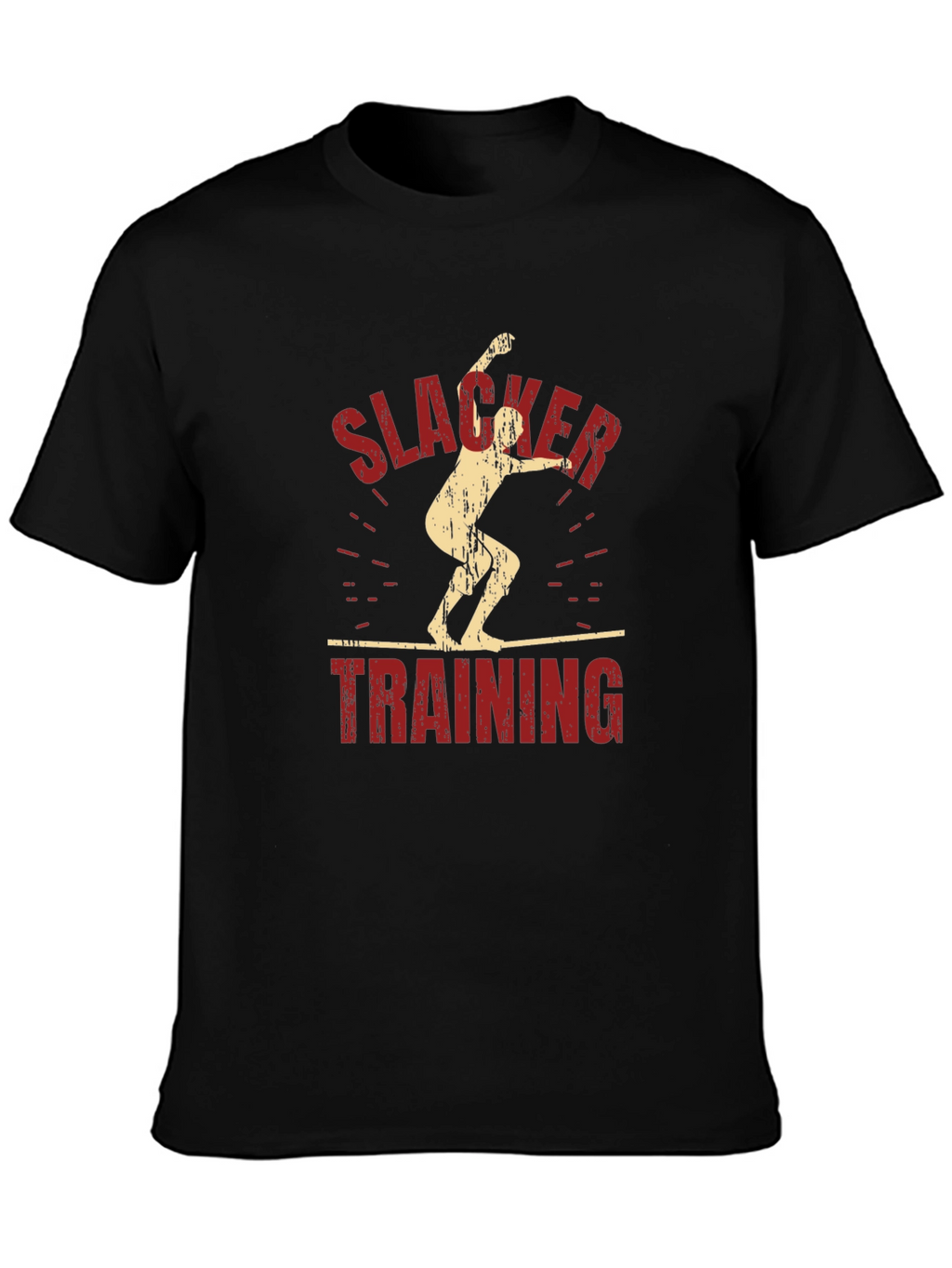 Slacker Training Graphic Tee - Black Cotton T-Shirt