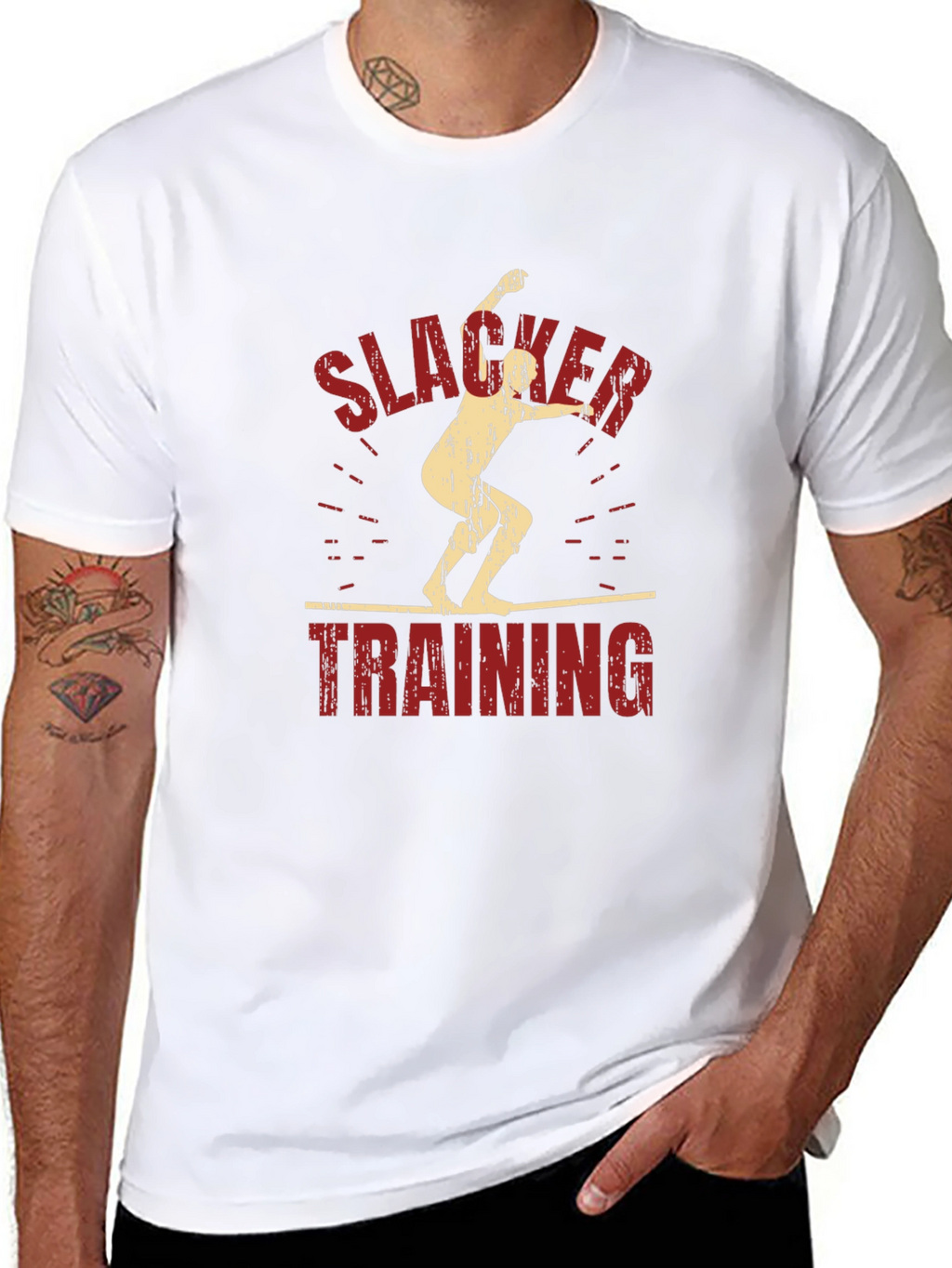 Slacker Training Graphic Tee - Black Cotton T-Shirt